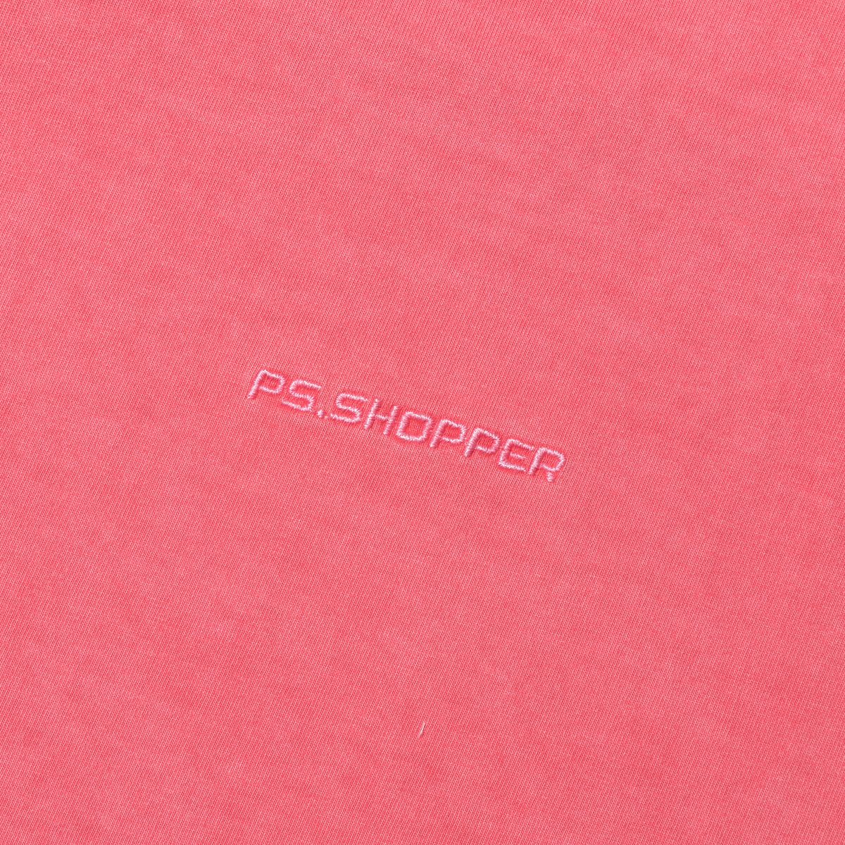 피에스쇼퍼(PSSHOPPER) 피그먼트 뒤판 절개 숏슬리브(반팔티셔츠) [핑크]