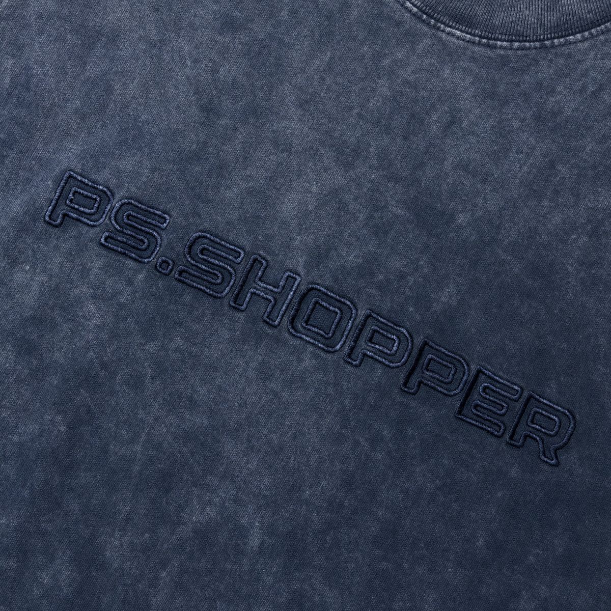 피에스쇼퍼(PSSHOPPER) 스톤워싱 고밀도 슬리브리스 [네이비]