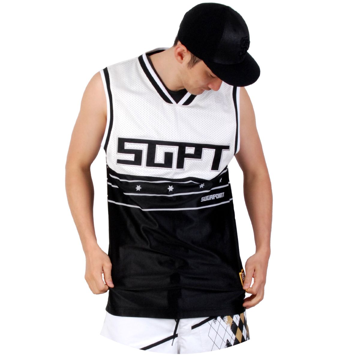 슈가포인트(SUGAPOINT) 남성 서핑/웨이크보드 민소매 저지  티셔츠. All Star