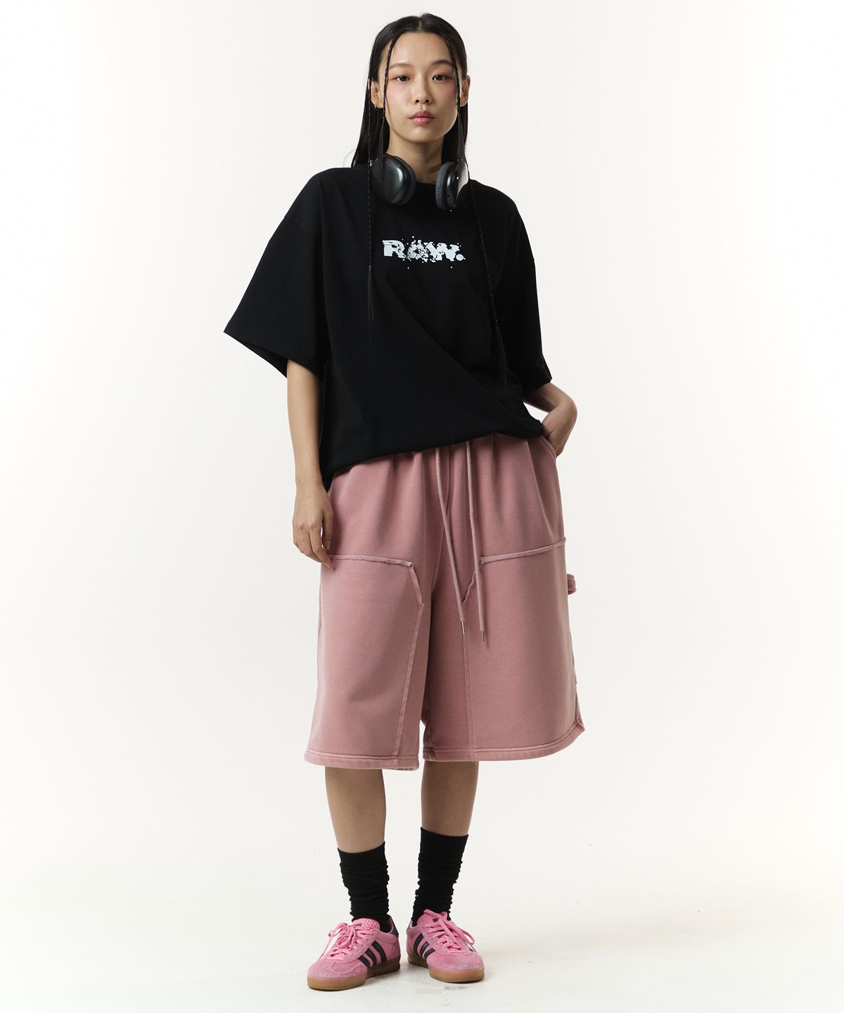 로우랩(RAW LAB) RAW  건로고 반팔 티셔츠 (블랙)