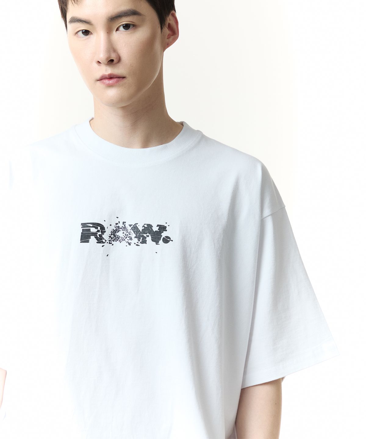 로우랩(RAW LAB) RAW  건로고 반팔 티셔츠 (화이트)