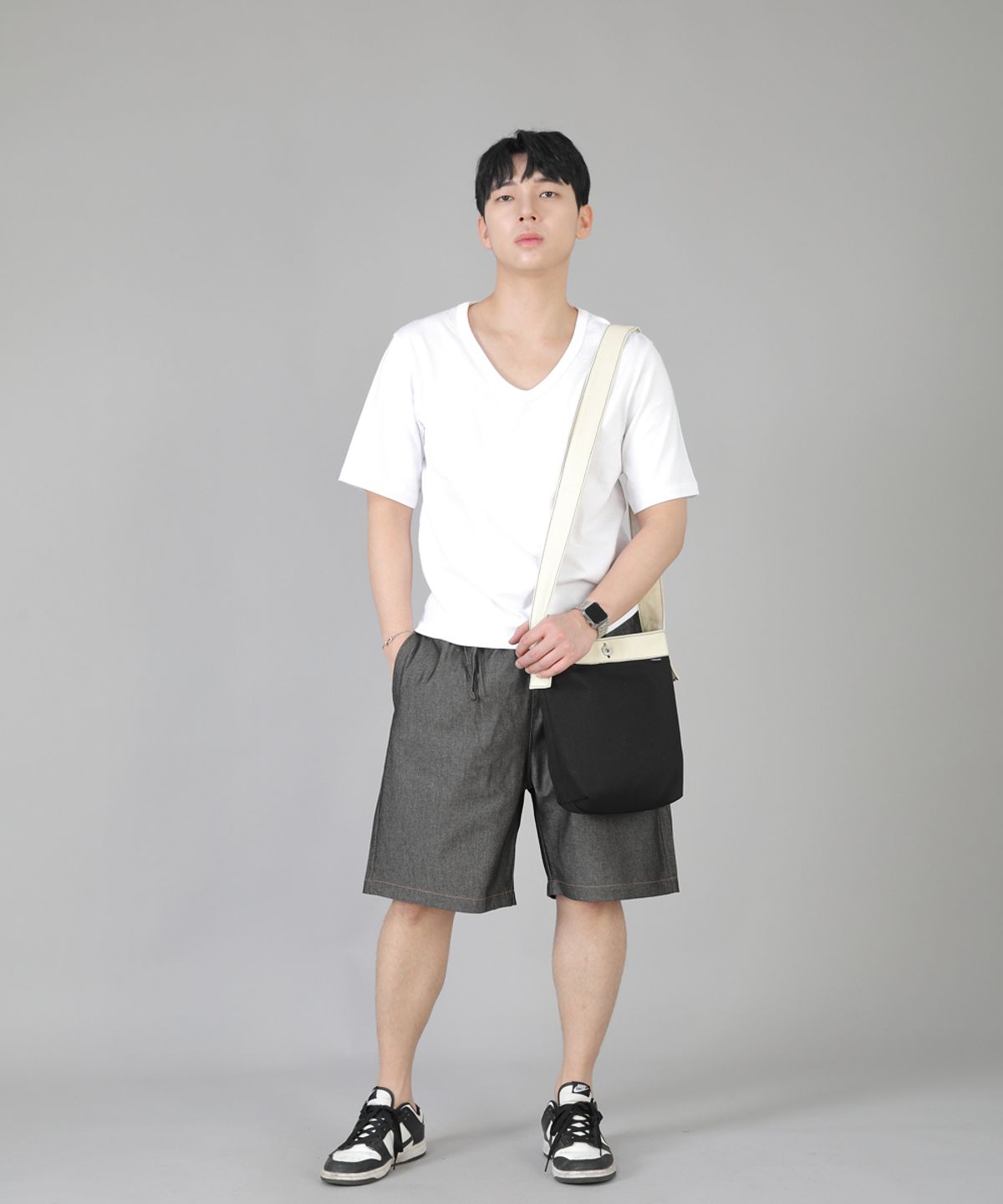 세인트크루(SAINTCREW) 미니멀 미니 크로스백 MMC-129 크림블랙