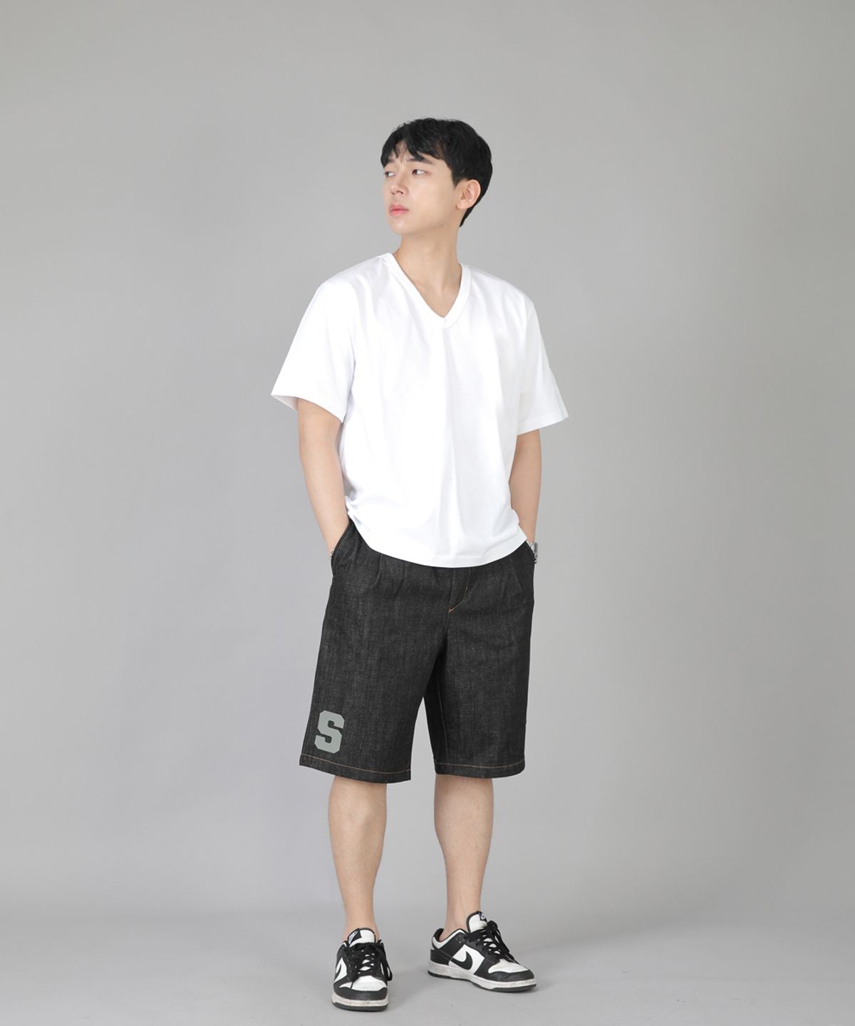 세인트크루(SAINTCREW) V넥 무지 반팔티 BVS-823 화이트