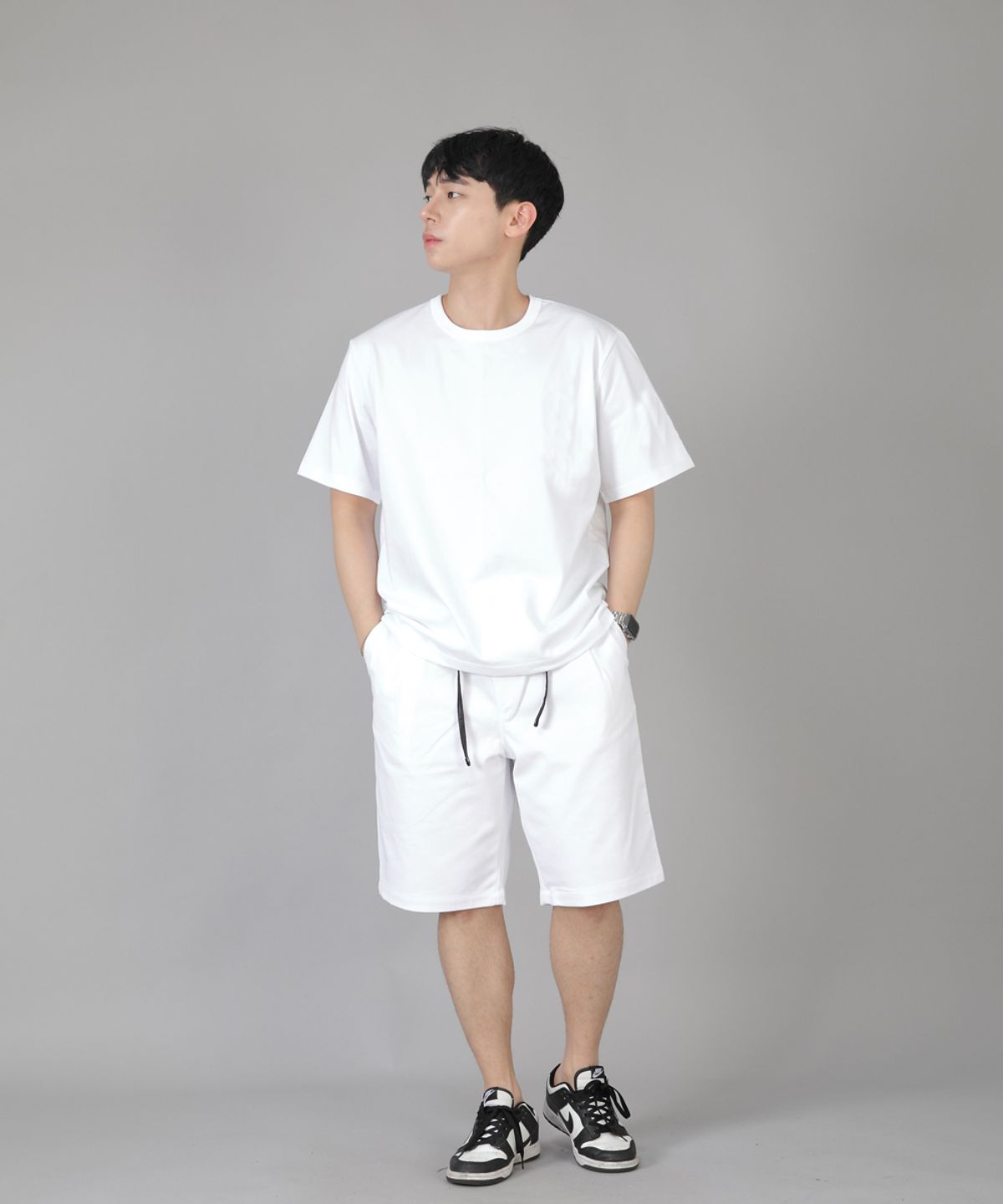 세인트크루(SAINTCREW) R넥 무지 반팔티 BRS-826 화이트