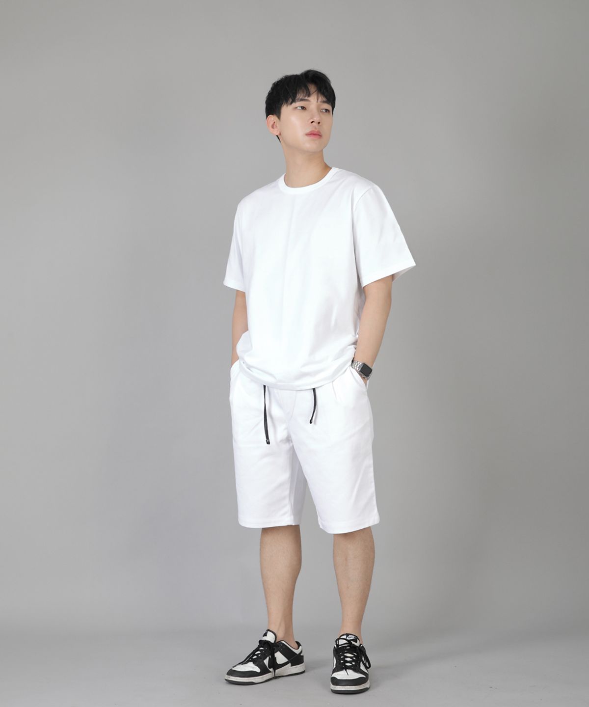 세인트크루(SAINTCREW) R넥 무지 반팔티 BRS-826 화이트