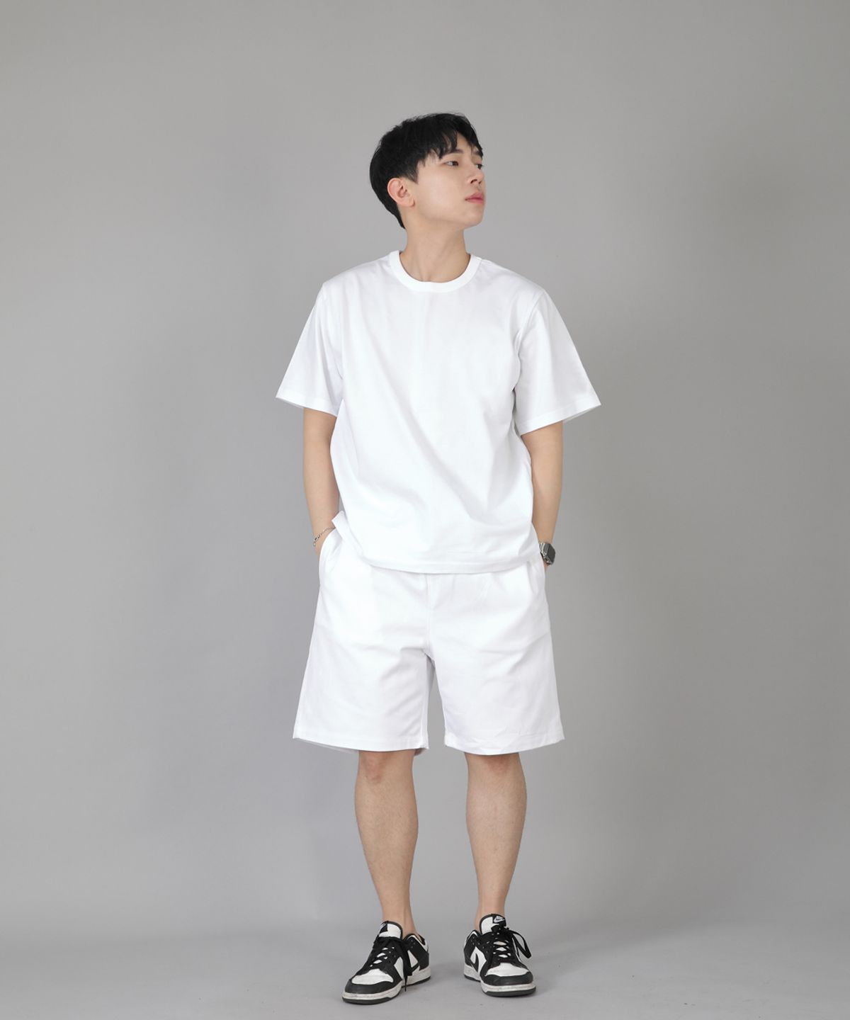 세인트크루(SAINTCREW) R넥 무지 반팔티 BRS-826 화이트