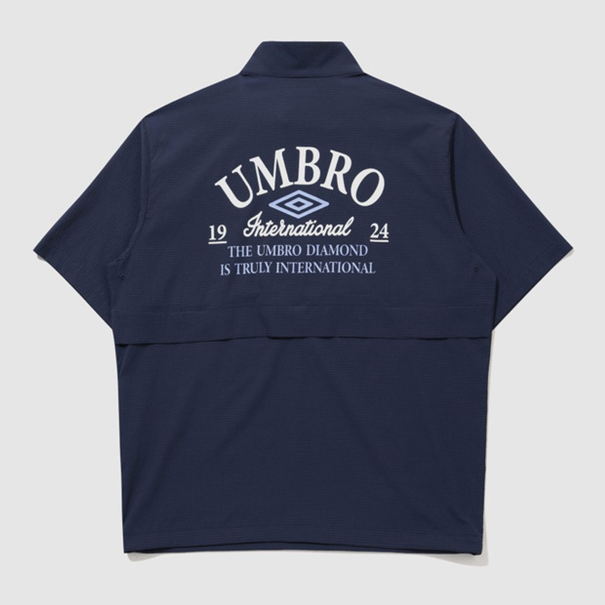 엄브로(UMBRO) 시어서커 반팔 스탠넥 아노락 네이비(UQ221CWT63)