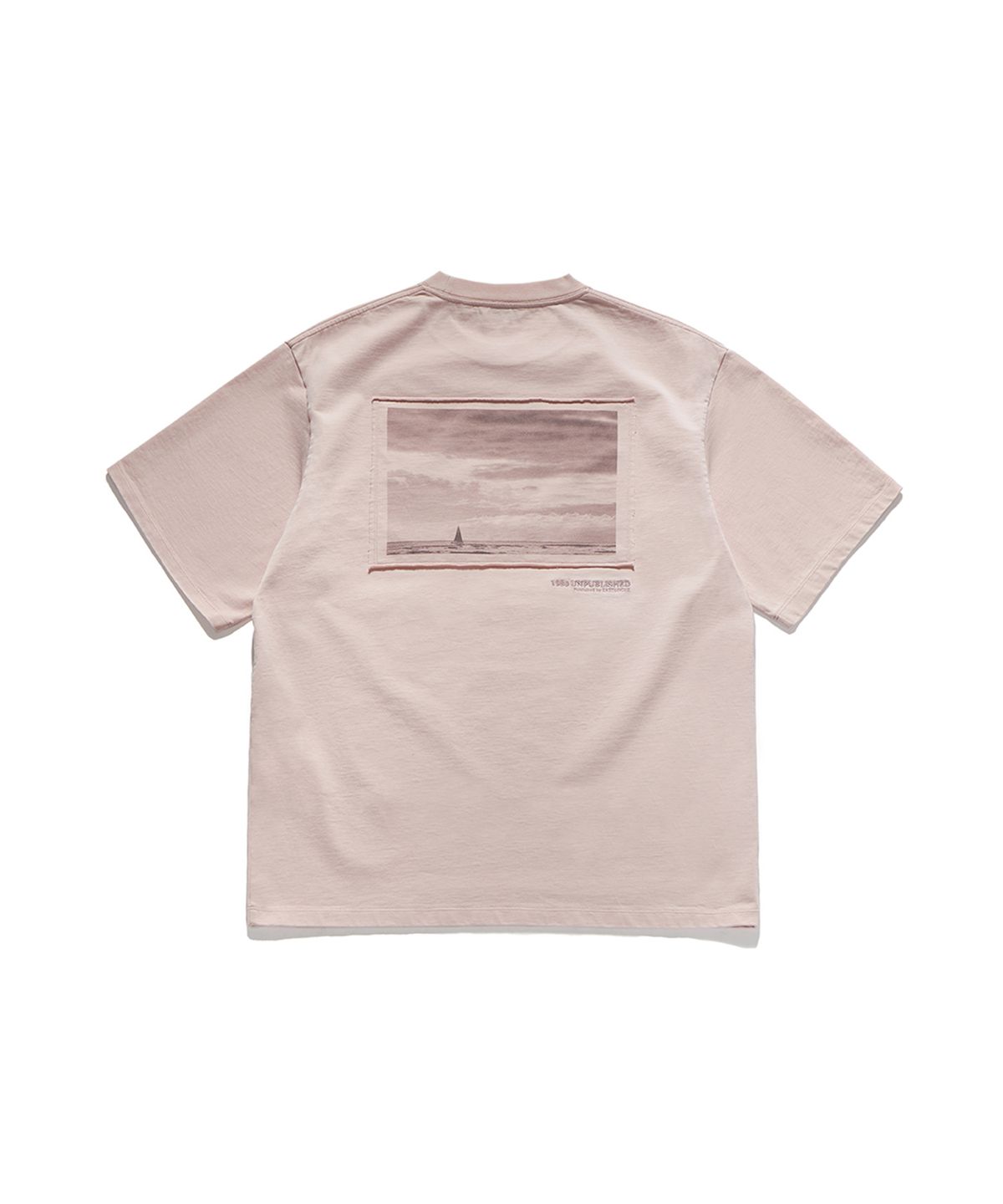 이스트로그(EASTLOGUE) FRAME CUTTING T-SHIRT_ROSE