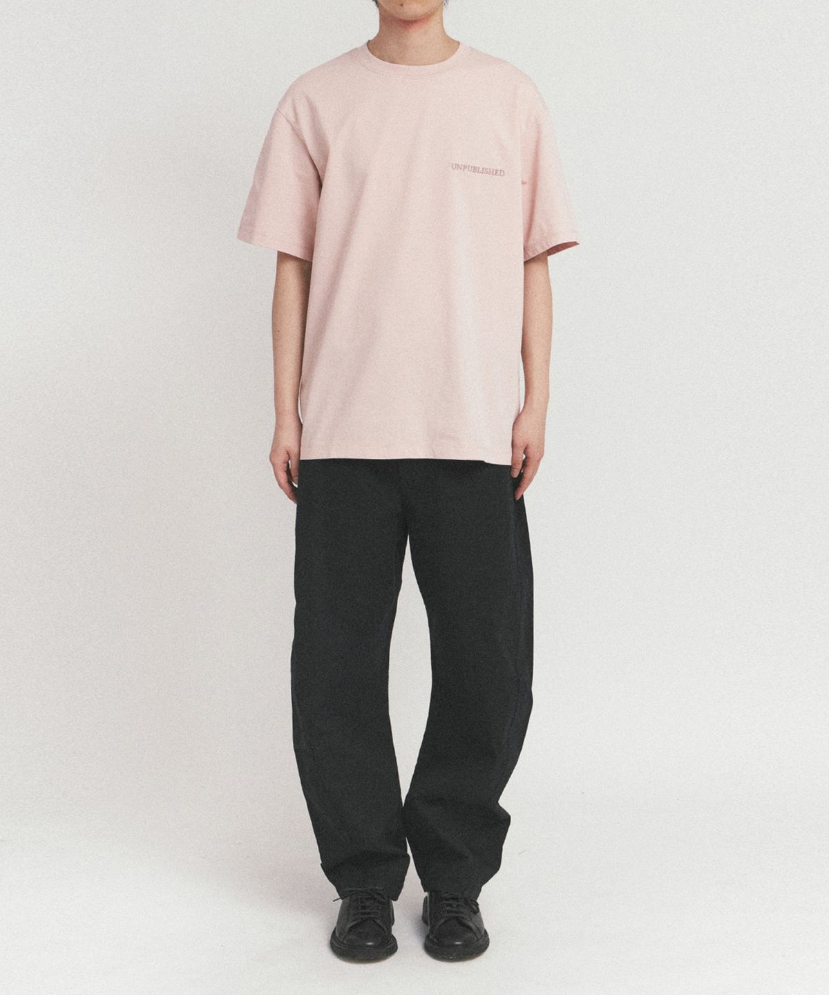 이스트로그(EASTLOGUE) FRAME CUTTING T-SHIRT_ROSE