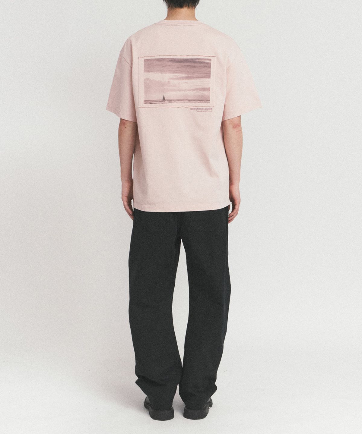 이스트로그(EASTLOGUE) FRAME CUTTING T-SHIRT_ROSE