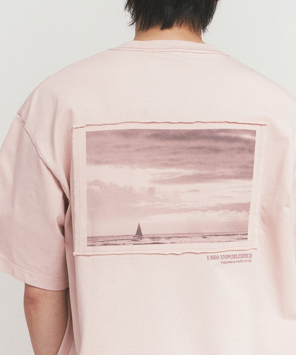 이스트로그(EASTLOGUE) FRAME CUTTING T-SHIRT_ROSE