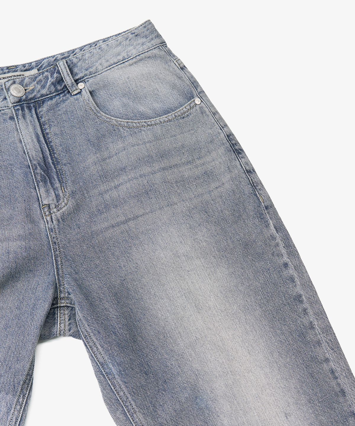 엑스컨테이너(EXCONTAINER) 섬머 라이트 워시드 데님 팬츠 (VINTAGE WASHED BLUE)