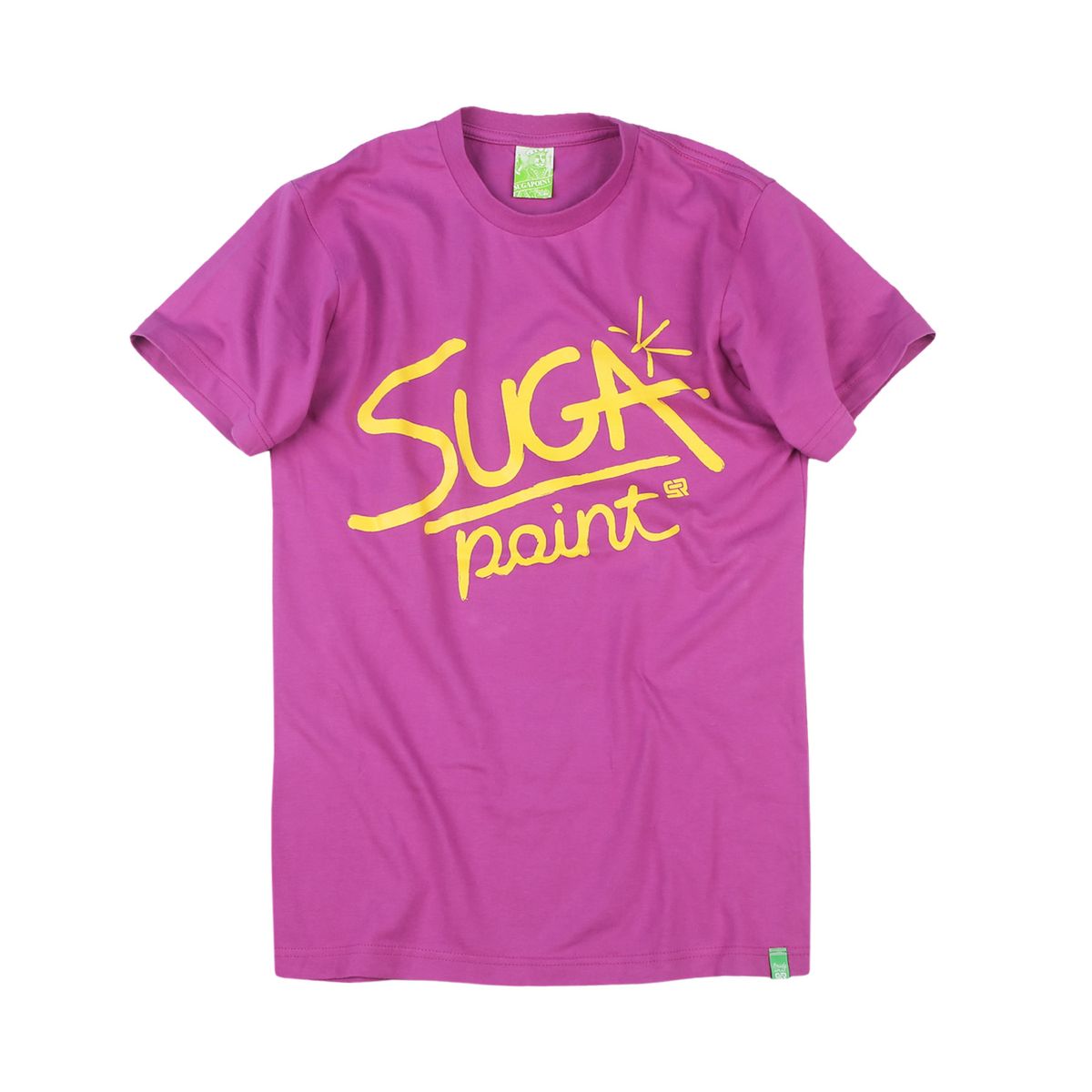 슈가포인트(SUGAPOINT) 여성 그래픽 순면 반팔 티셔츠. Signature S3