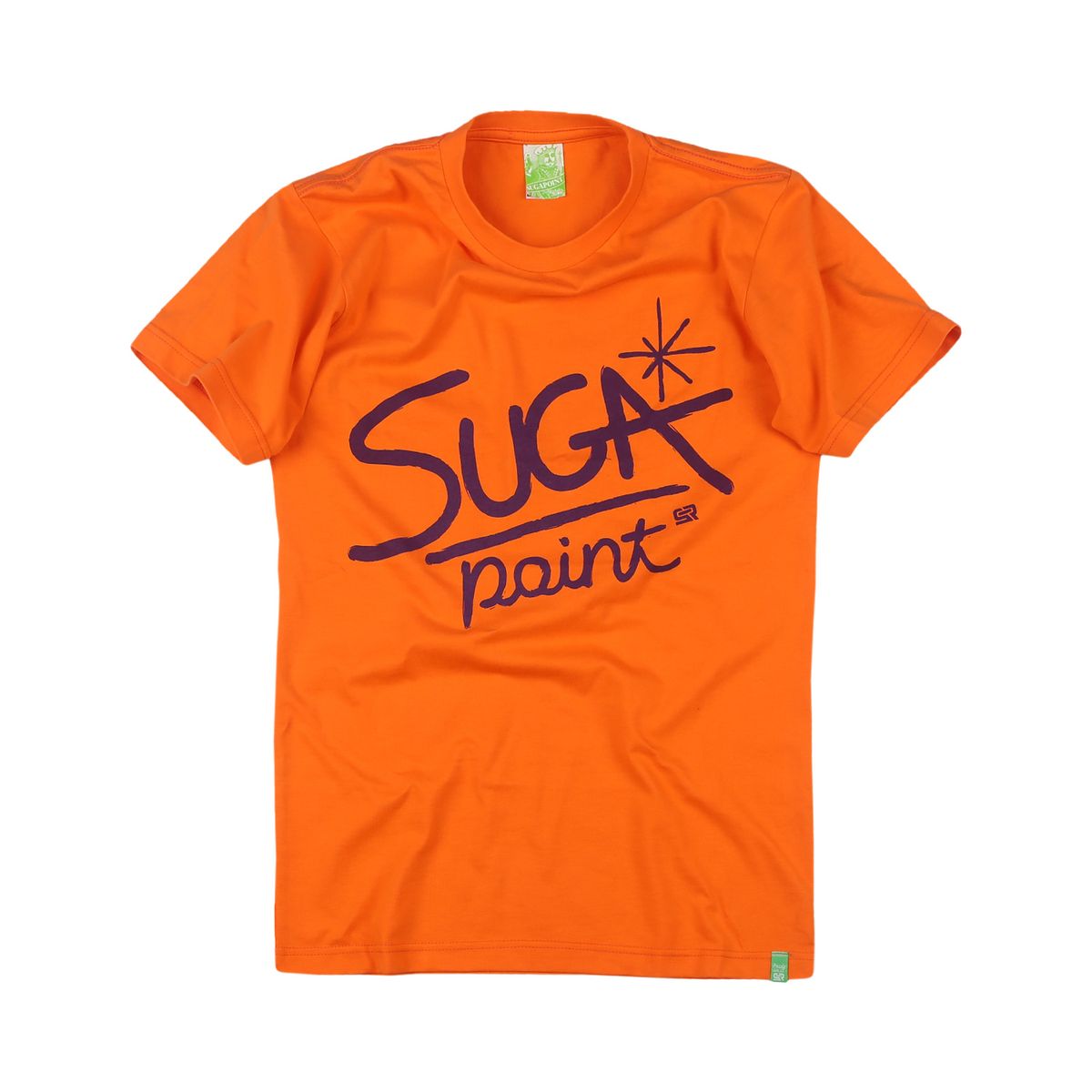 슈가포인트(SUGAPOINT) 여성 그래픽 순면 반팔 티셔츠. Signature S3