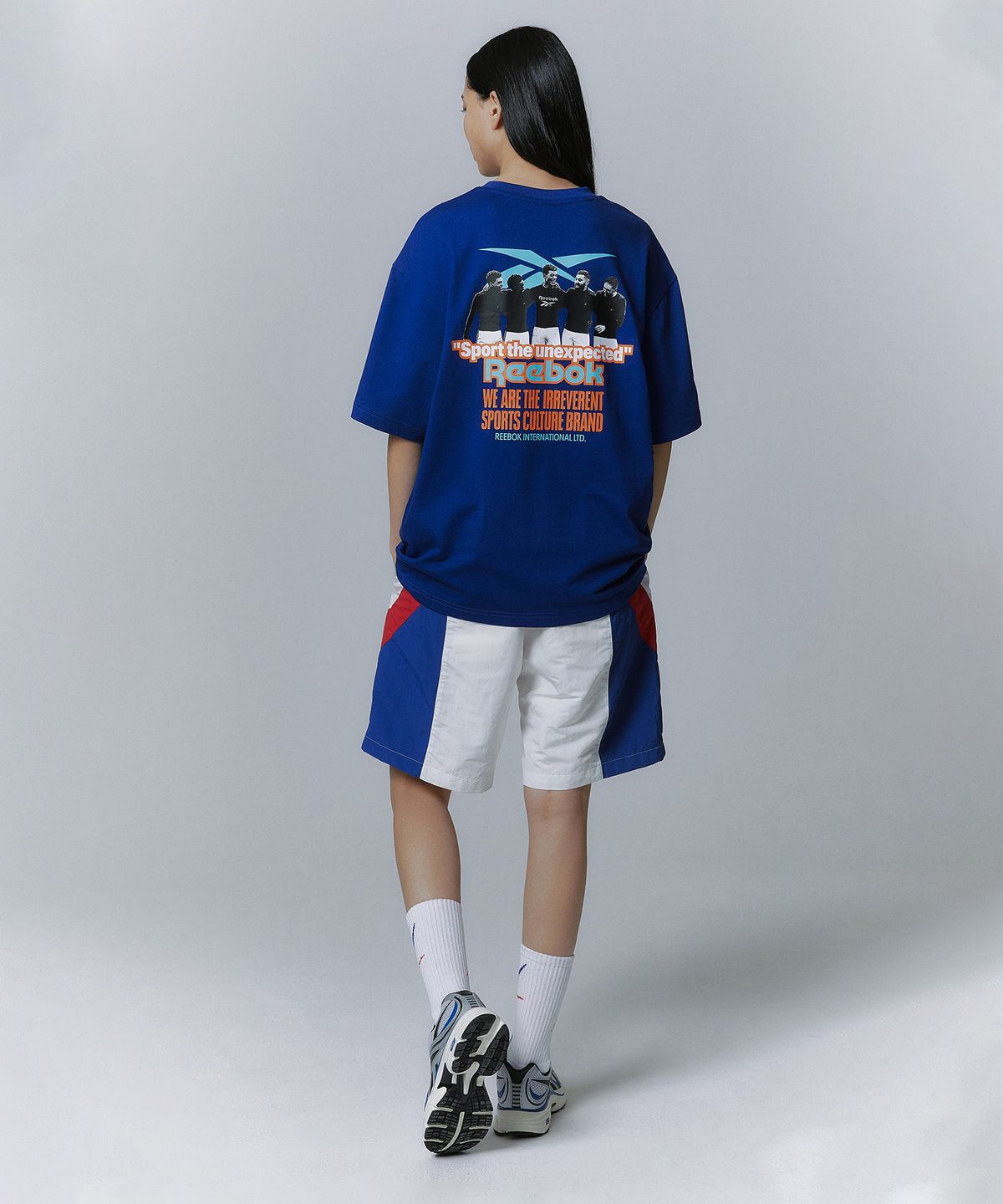 리복(REEBOK) TEAM SPORTS 그래픽 티셔츠 - 블루