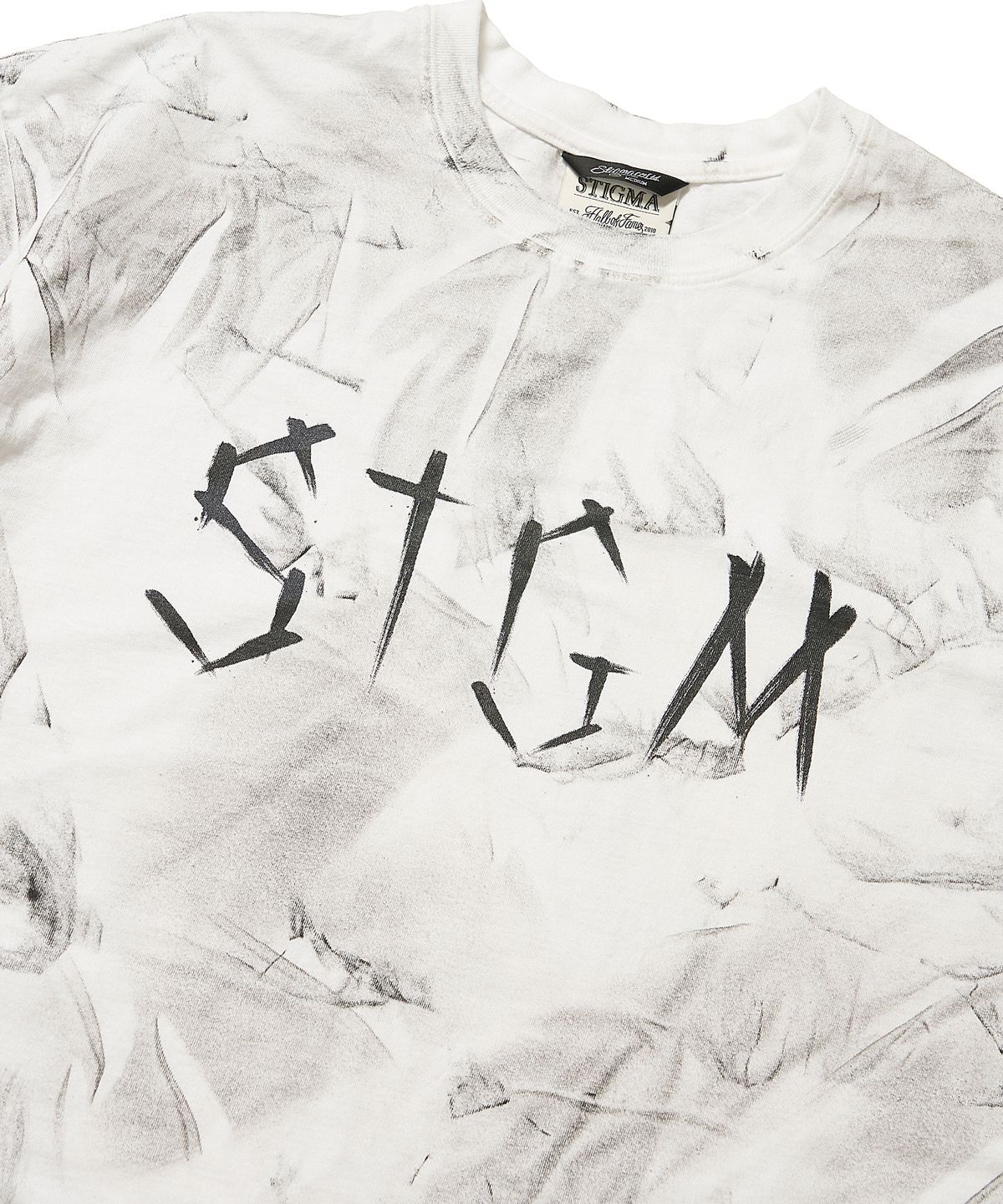 스티그마(STIGMA) STGM Paint Dirty Washed Oversized Short Sleeves T-Shirts White
