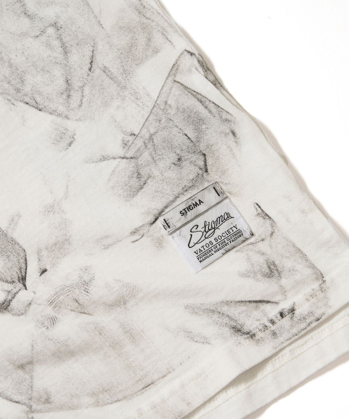 스티그마(STIGMA) STGM Paint Dirty Washed Oversized Short Sleeves T-Shirts White