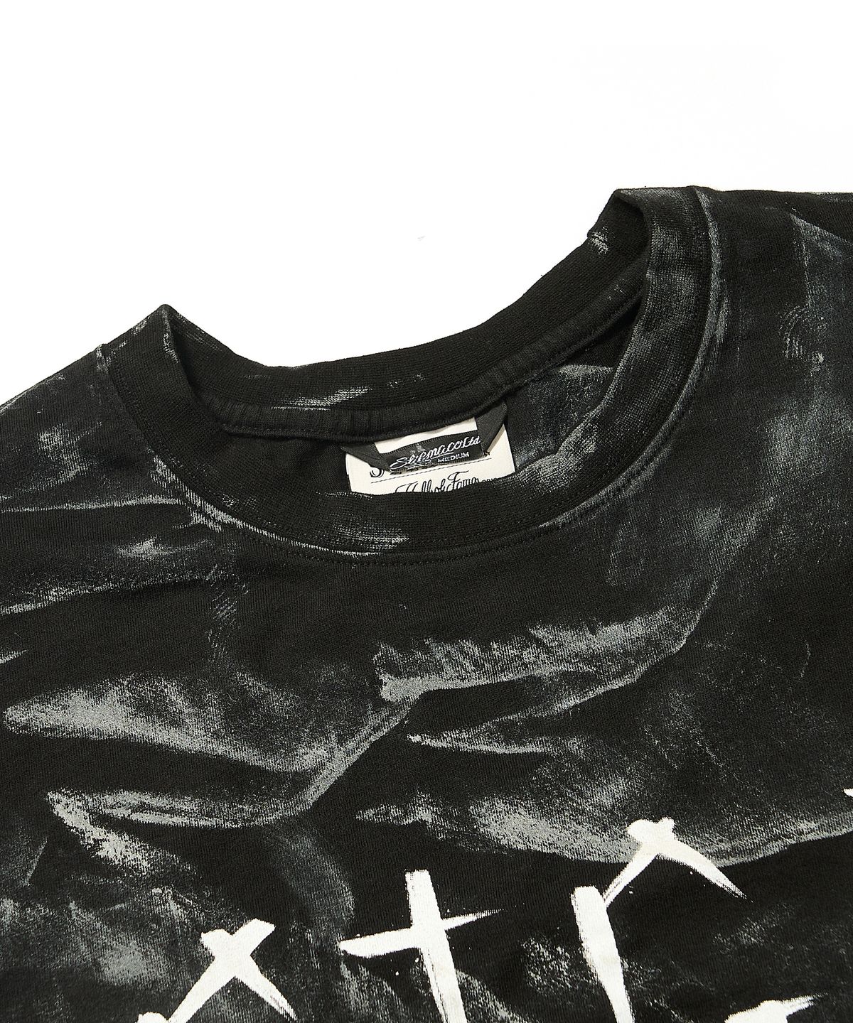 스티그마(STIGMA) STGM Paint Dirty Washed Oversized Short Sleeves T-Shirts Black