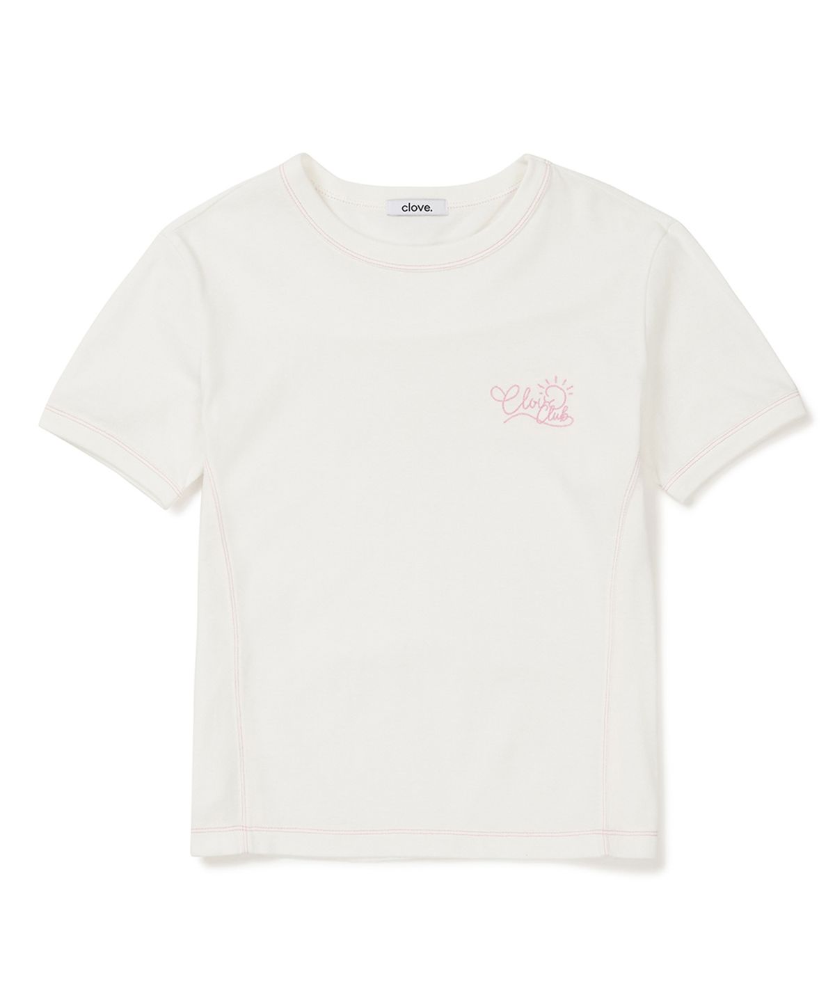 클로브(CLOVE) [24SS clove] Stitch Point T-Shirt (White)
