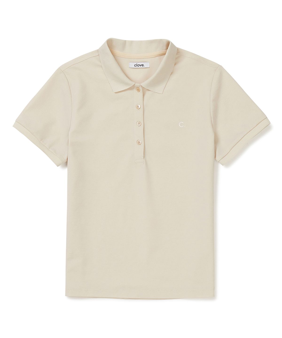 클로브(CLOVE) [24SS clove] Standard Pique T-Shirt_Women (Light Beige)