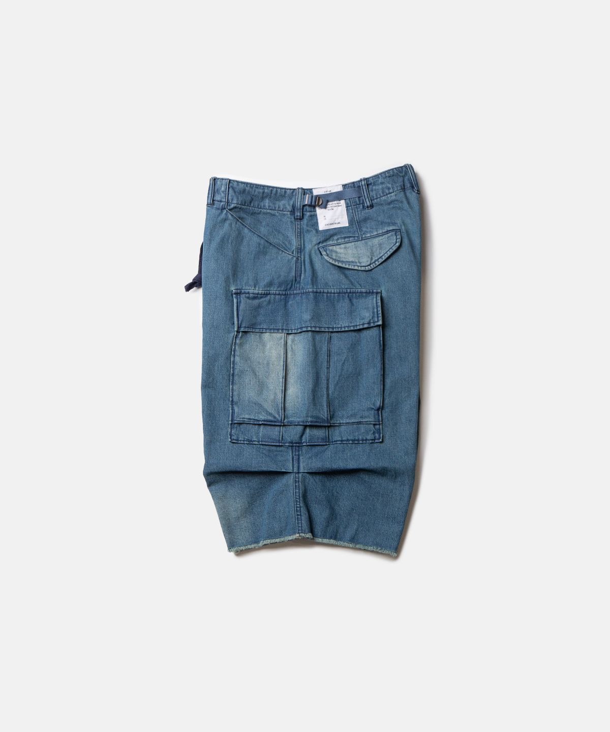 비헤비어(BEHEAVYER) MIL HALF PANTS  washed denim
