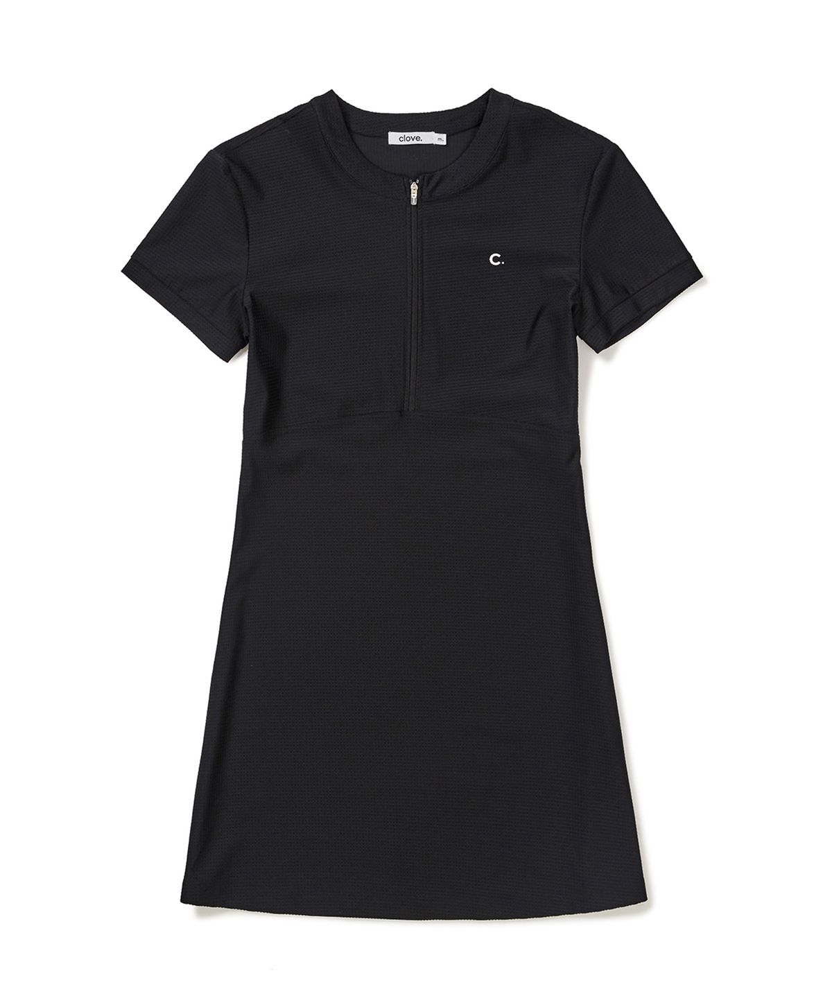 클로브(CLOVE) [24SS clove] Half Zip-Up Dress (Black)
