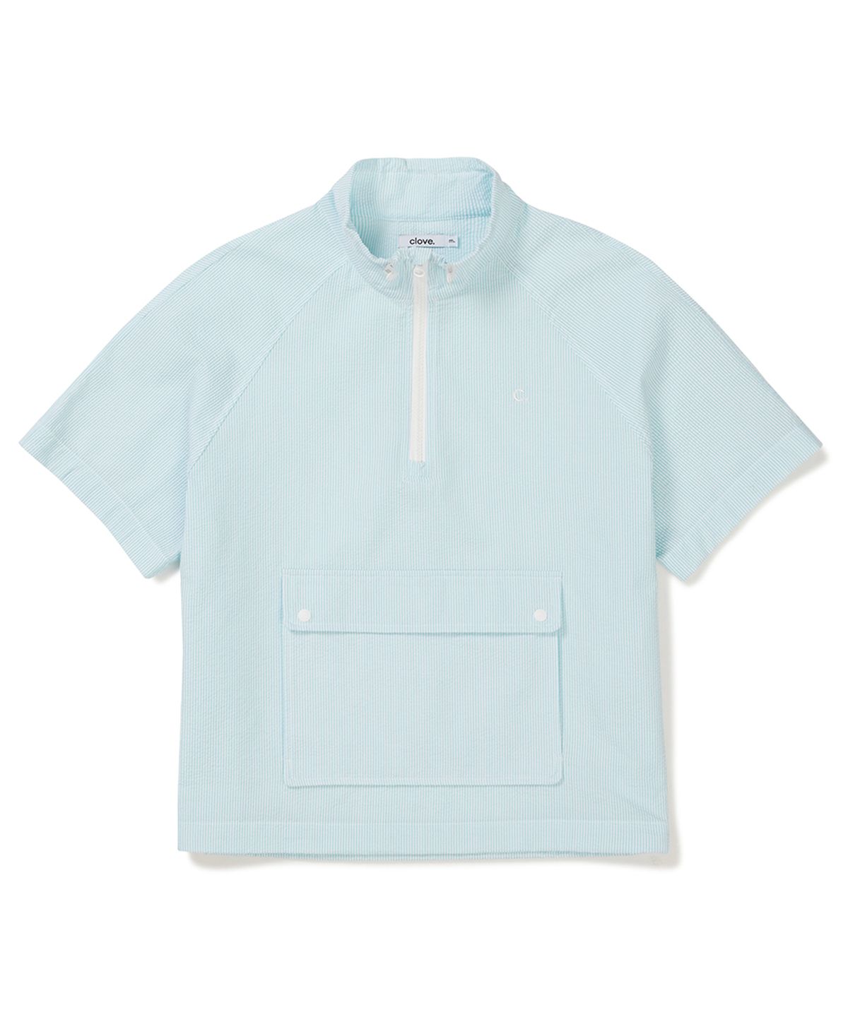 클로브(CLOVE) [24SS clove] Seersucker Short Sleeve Anorak (Mint)
