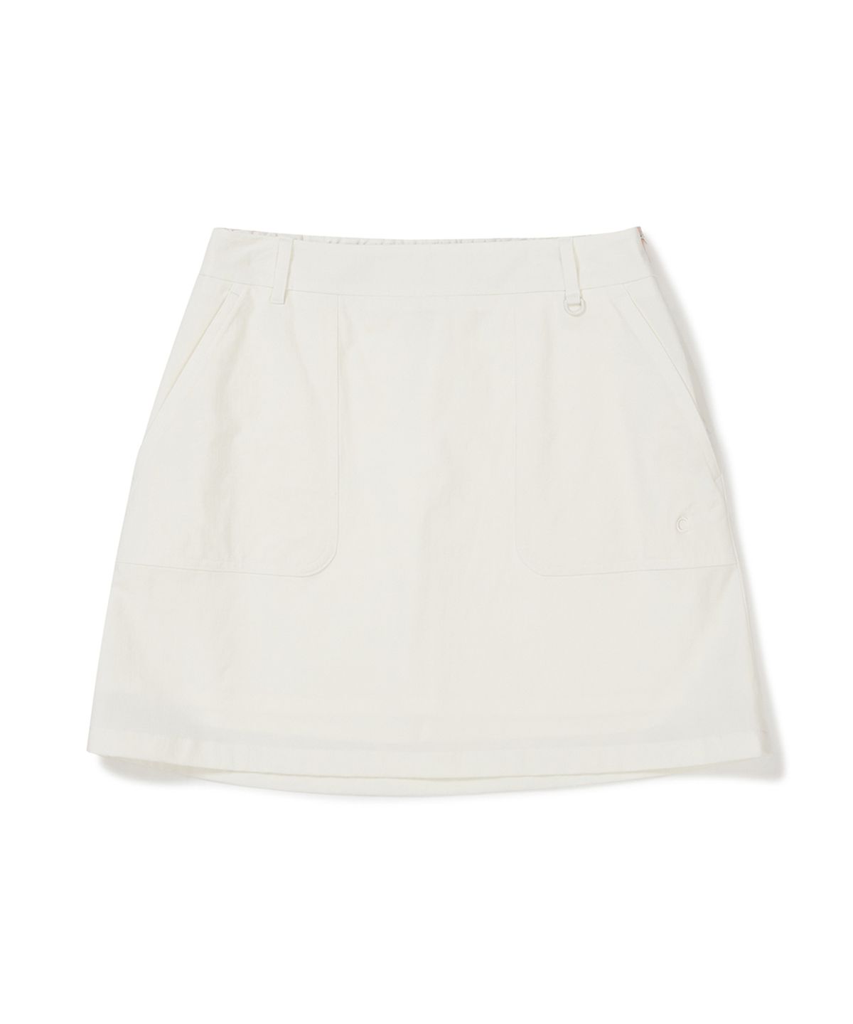 클로브(CLOVE) [24SS clove] Logo Waistband Skirt (White)