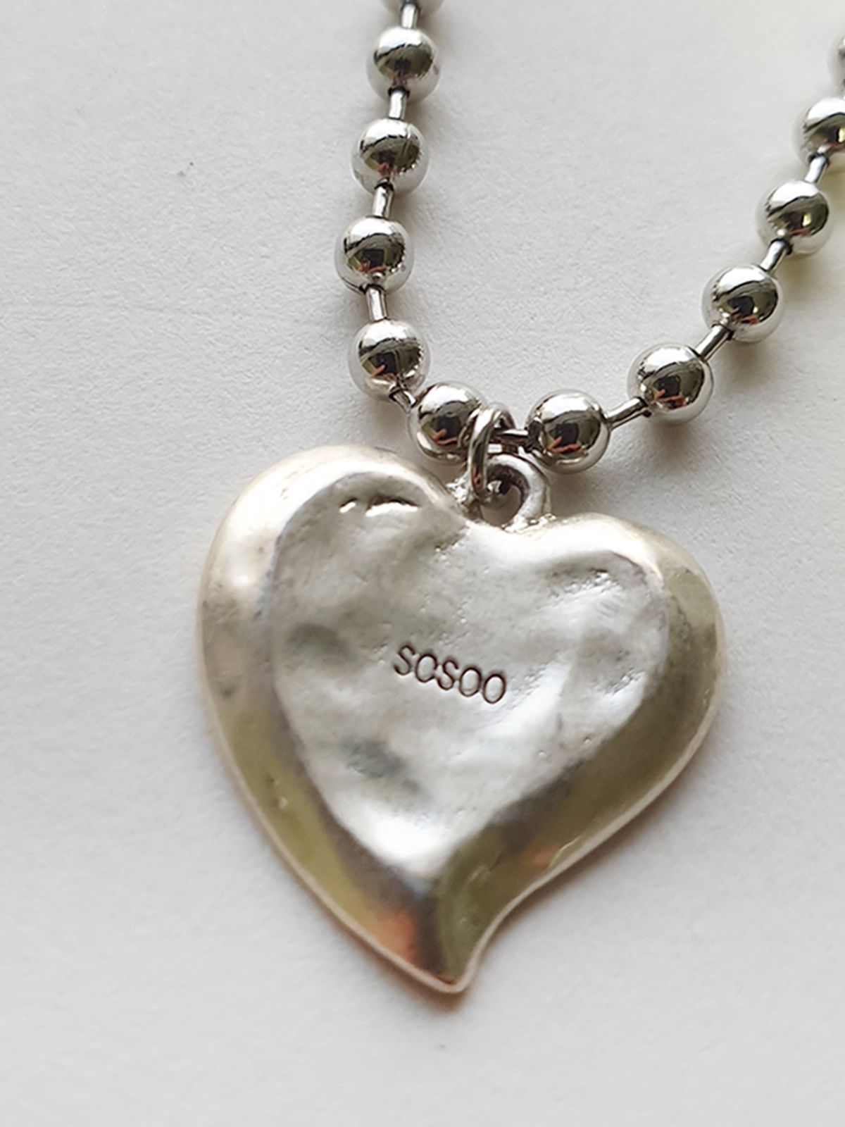 소수(SOSOO) Heart Ball Chain Necklace 소수 하트 볼 체인 목걸이