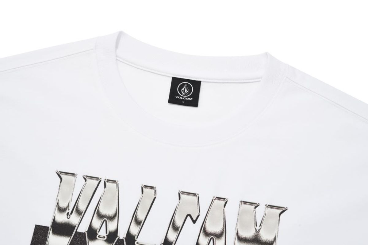 볼컴(VOLCOM) 썬더 볼컴 오버핏 반팔 티셔츠(화이트)