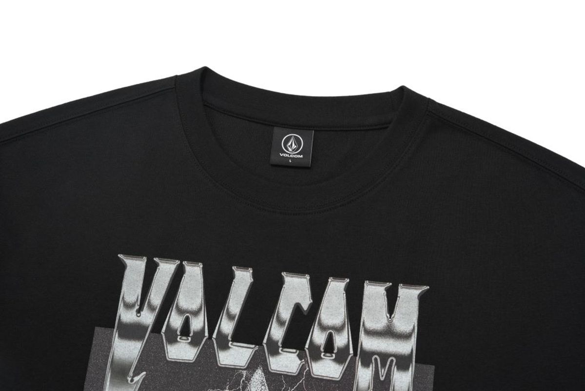 볼컴(VOLCOM) 썬더 볼컴 오버핏 반팔 티셔츠(블랙)