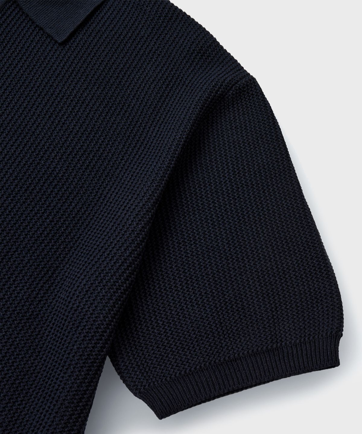 브랜디드(BRANDED) HARD TWIST HOLIDAY POLO KNIT [NAVY]