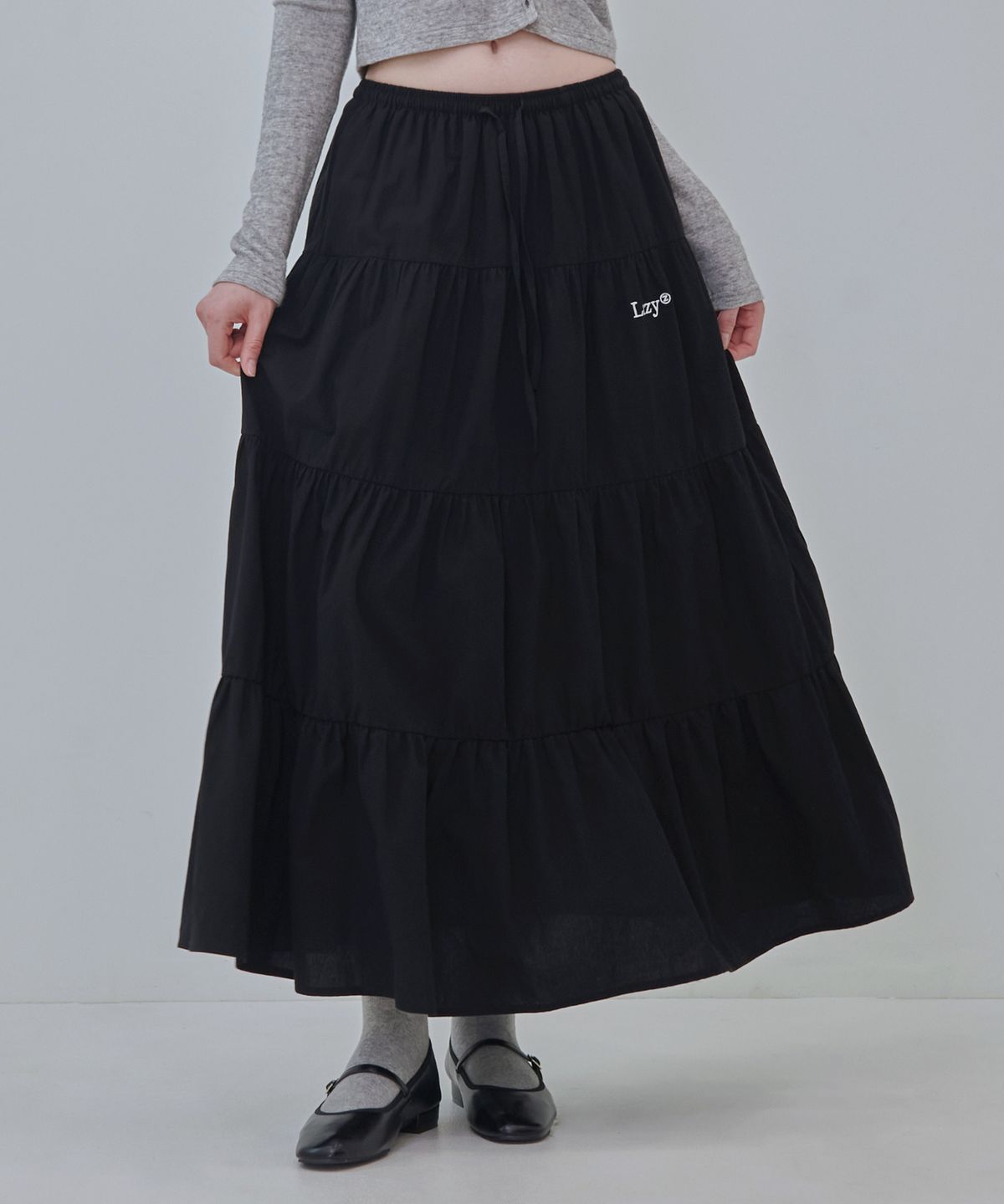 레이지지(LAZYZ) Lazy Cancan Shirring Skirt (4color)
