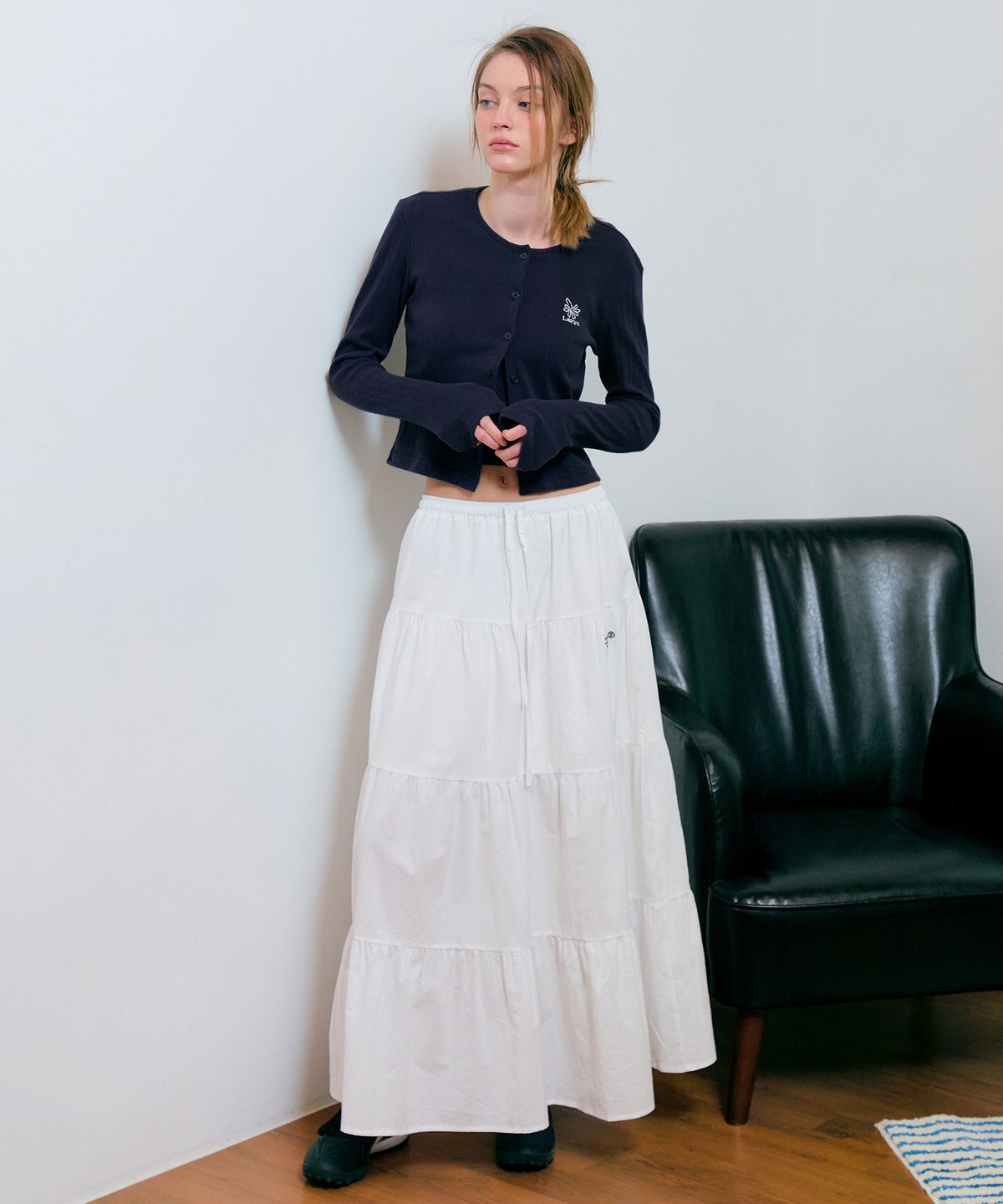 레이지지(LAZYZ) Lazy Cancan Shirring Skirt (4color)