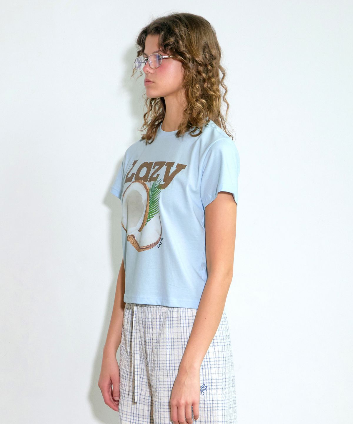 레이지지(LAZYZ) Lazy Coconut Crop T-shirt (2color)