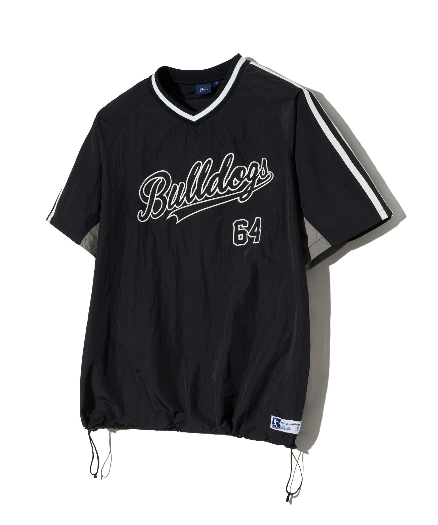 ☆YALE☆ BASEBALL SHORTSLEEVE NYLON TSHIRT IVORYCHARCOAL YFM MUSINSA | YALE Baseball Nylon Short Sleeve Ivory/Charcoal