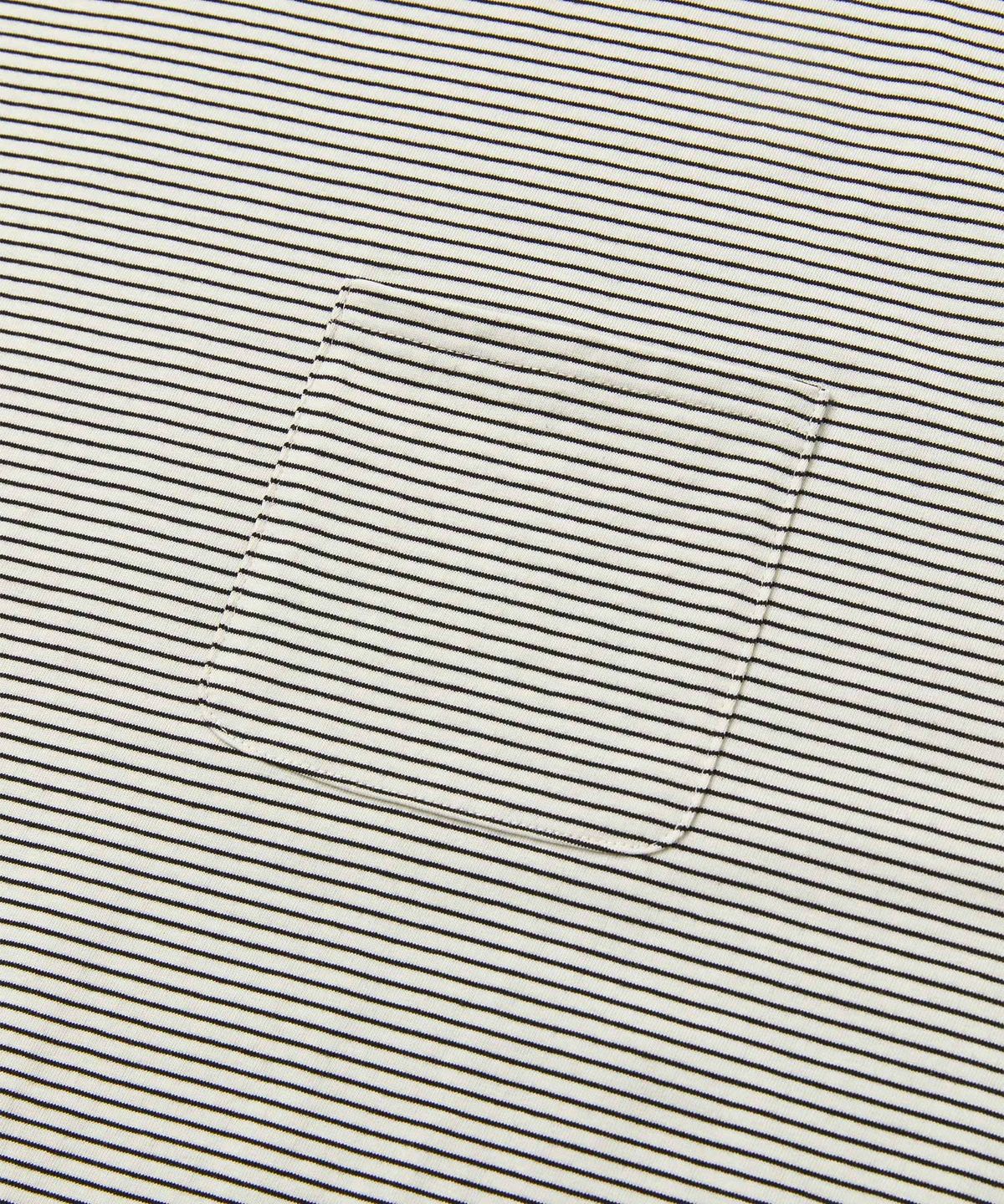 더블유엠씨(WMC) 스트라이프 포켓 반팔티셔츠_BLACK