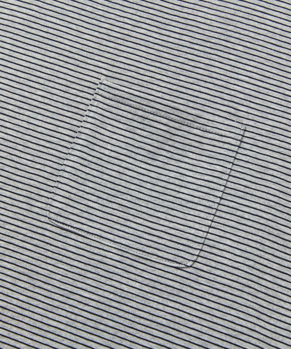 더블유엠씨(WMC) 스트라이프 포켓 반팔티셔츠_GREY