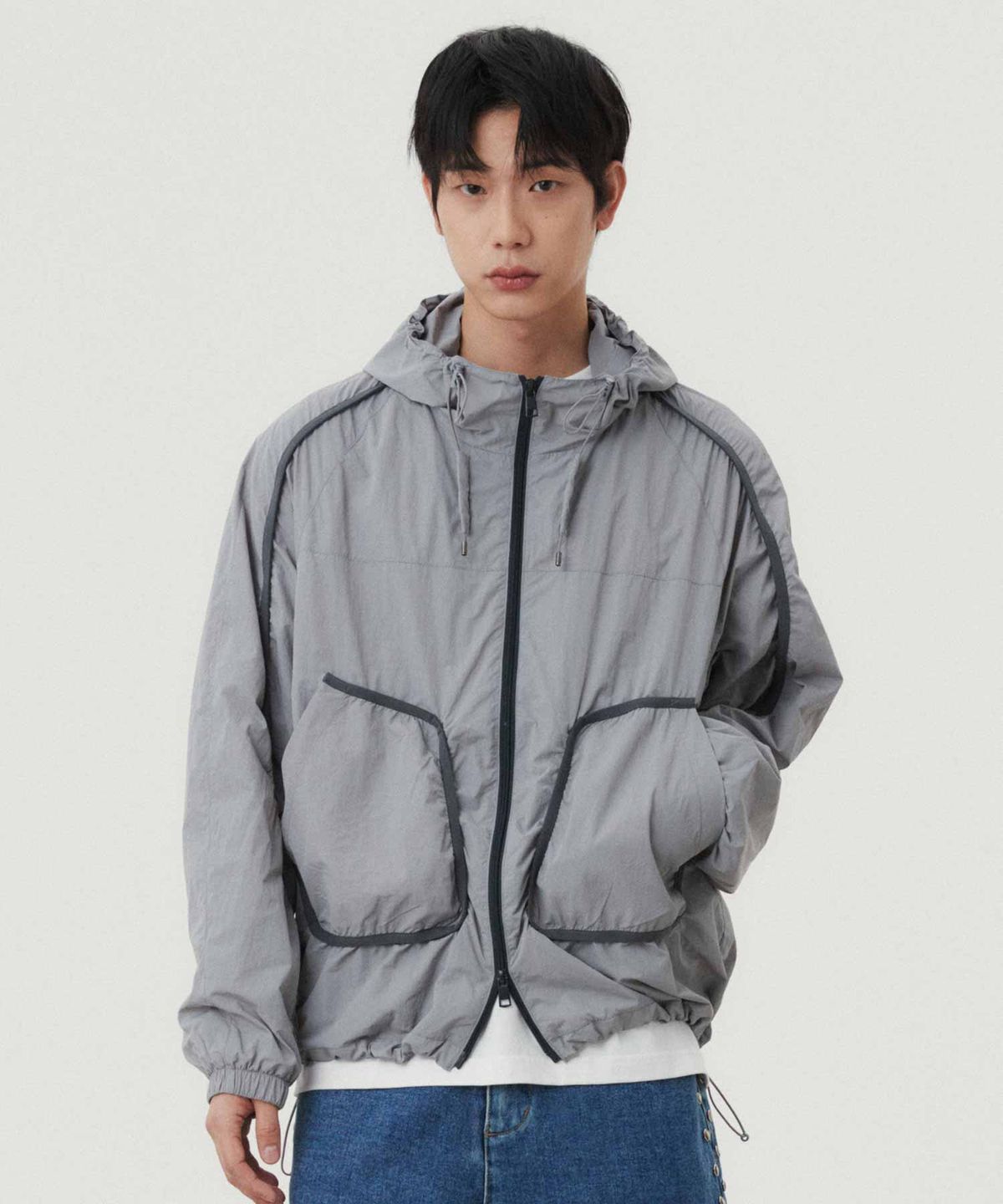 더블유엠씨(WMC) 라인 윈드브레이커_GREY