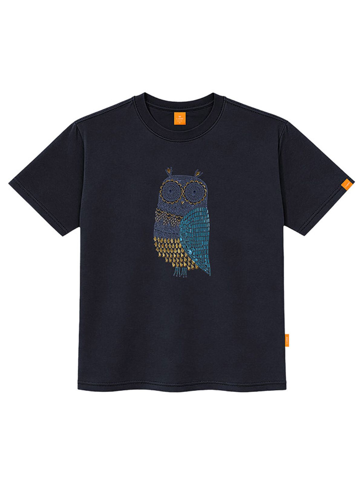 엘라모(LLAMO) 큐빅부엉이 반팔티셔츠 남녀공용 빅사이즈 S~4XL