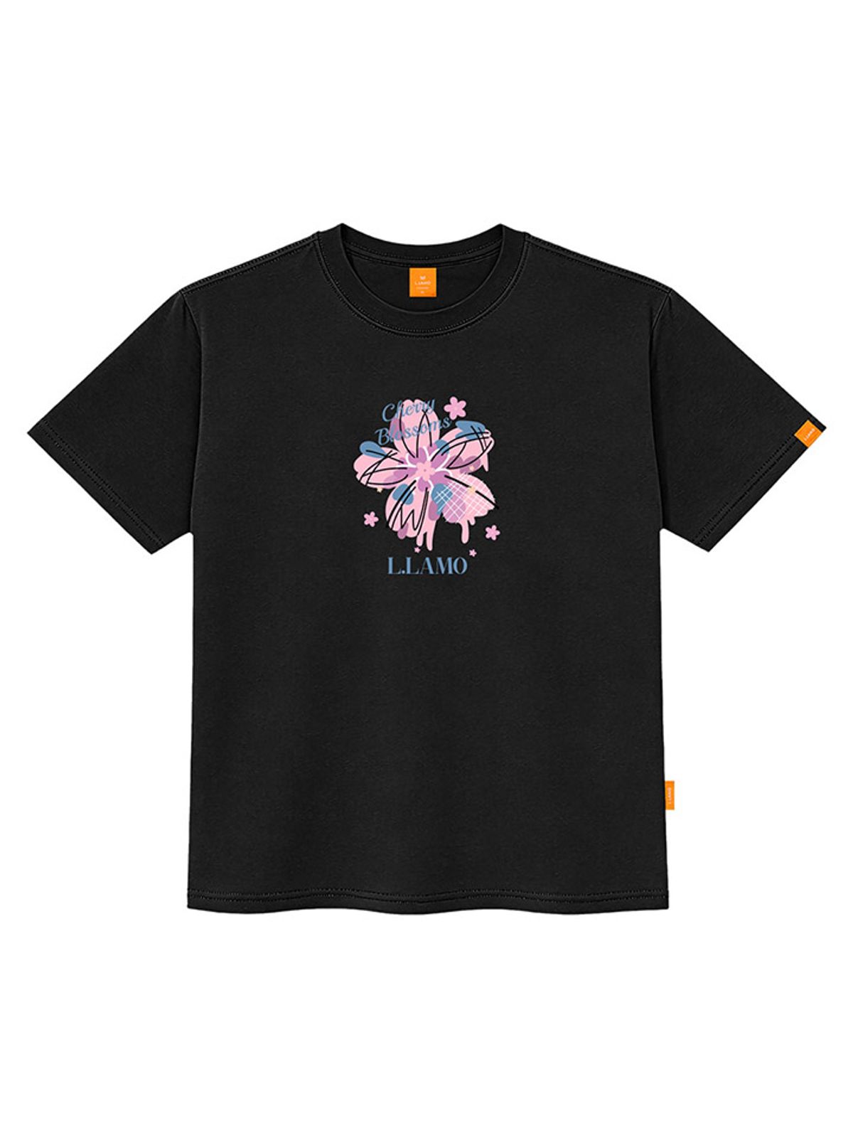 엘라모(LLAMO) 체리블라썸 반팔티셔츠 남녀공용 빅사이즈 S~4XL