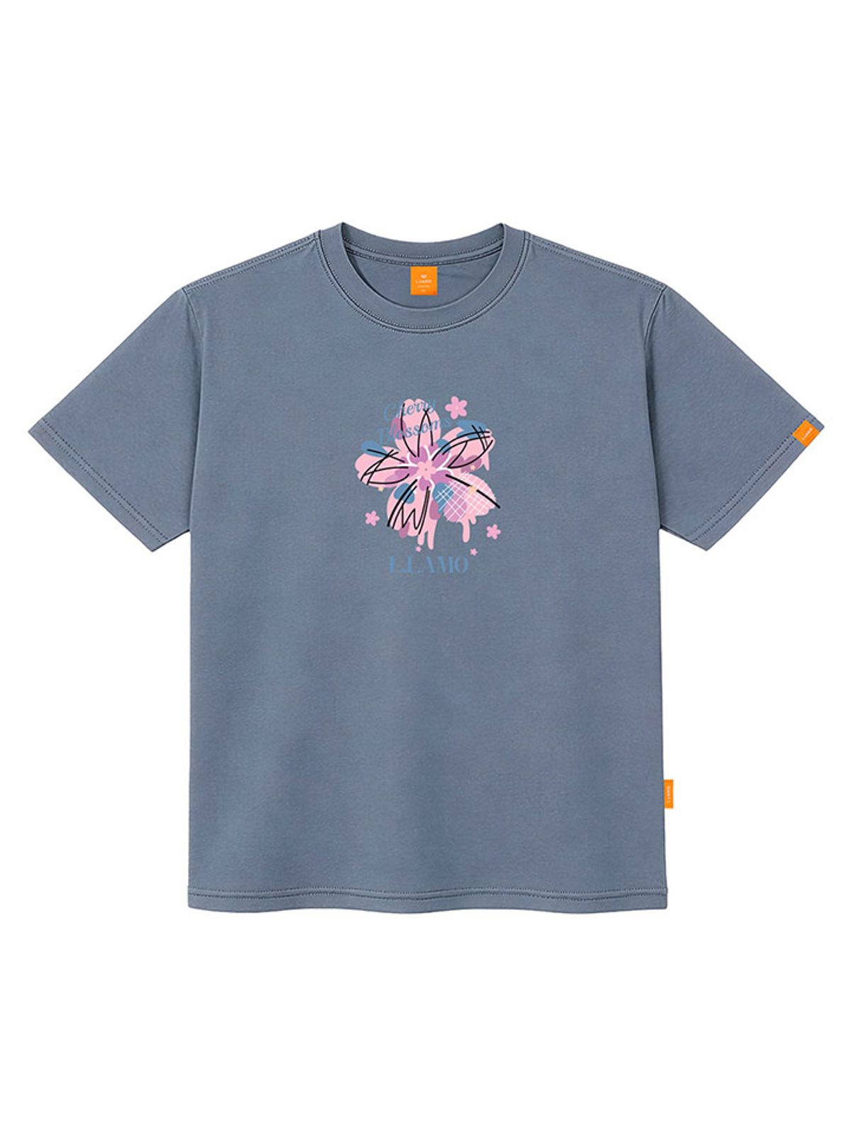 엘라모(LLAMO) 체리블라썸 반팔티셔츠 남녀공용 빅사이즈 S~4XL