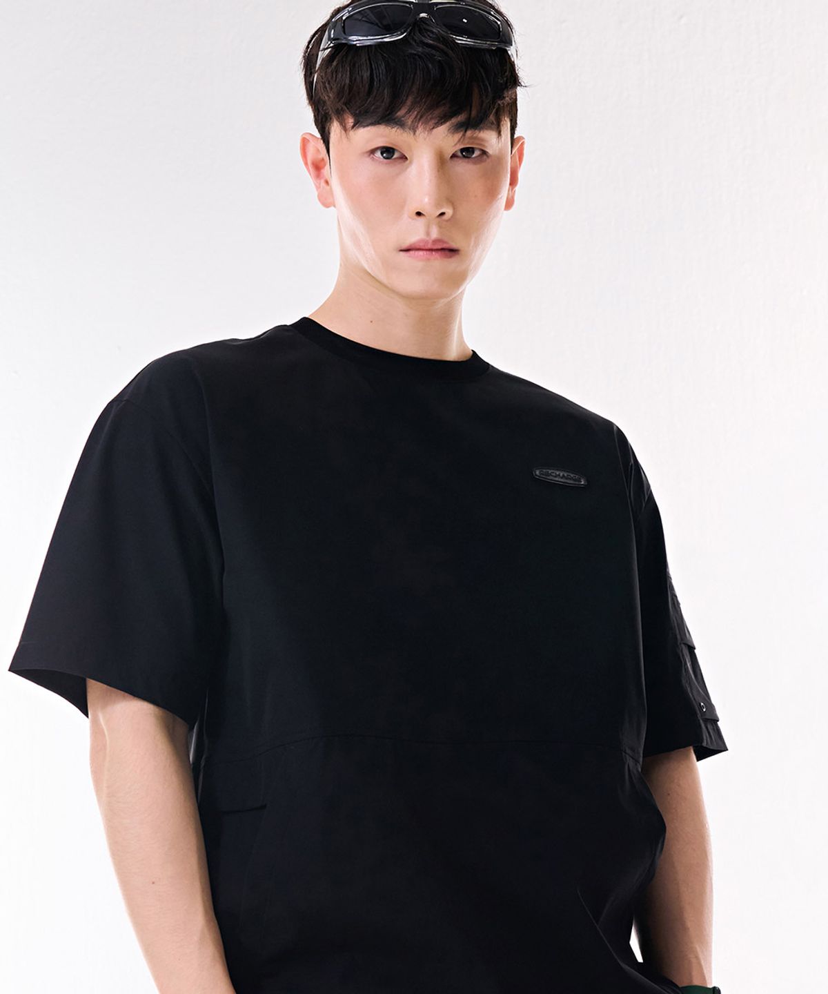 체이스컬트(CHASECULT) 공용 스트레치 소매 포켓 반팔 티셔츠-DBRU5823D03