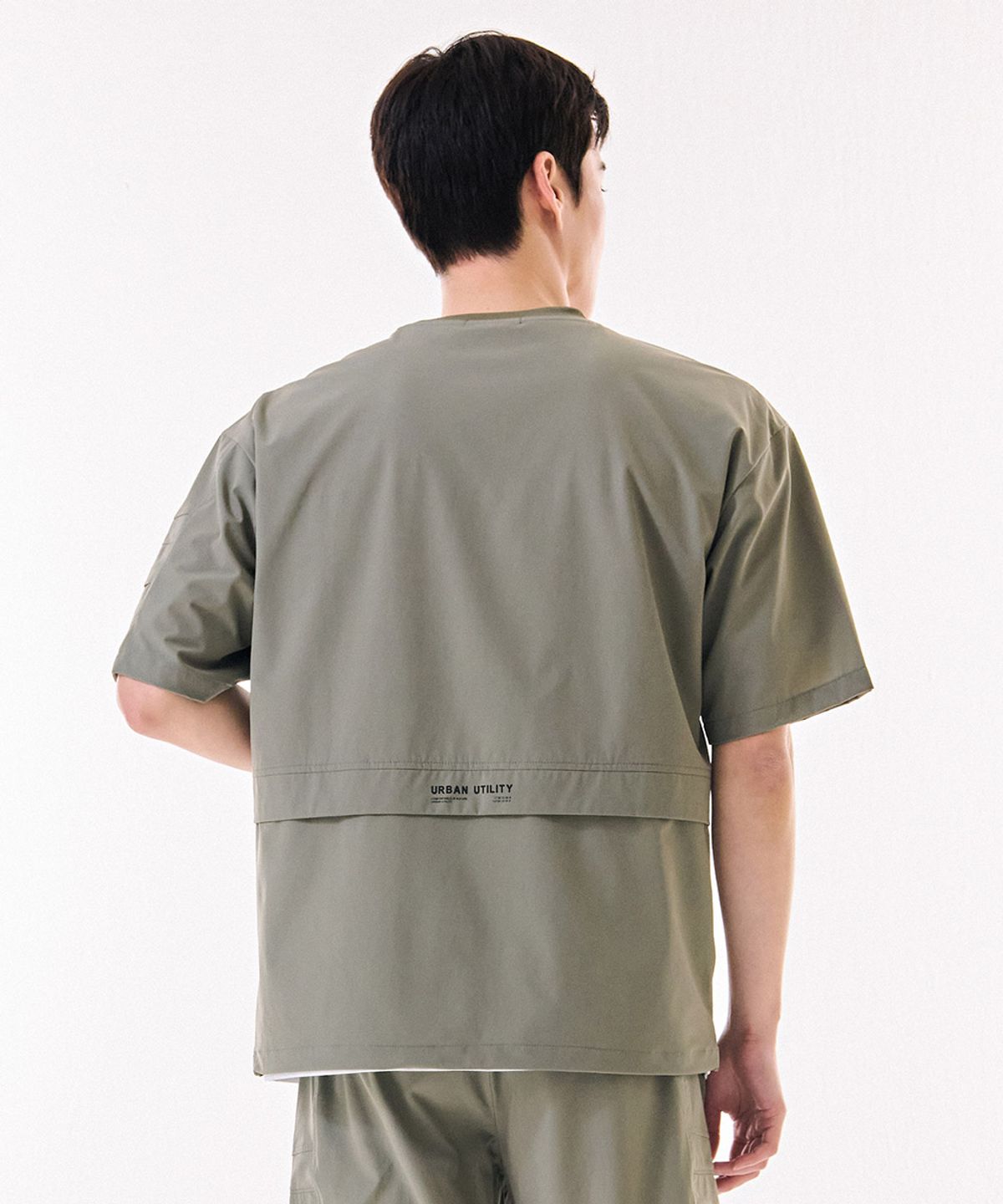 체이스컬트(CHASECULT) 공용 스트레치 소매 포켓 반팔 티셔츠-DBRU5823D0V