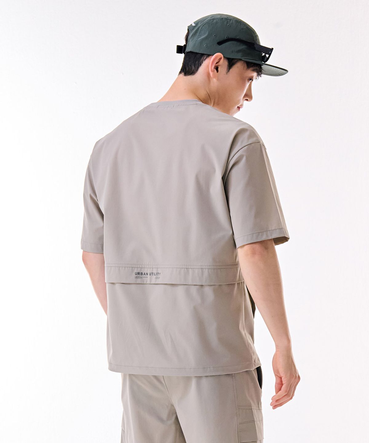 체이스컬트(CHASECULT) 공용 스트레치 소매 포켓 반팔 티셔츠-DBRU5823D0X