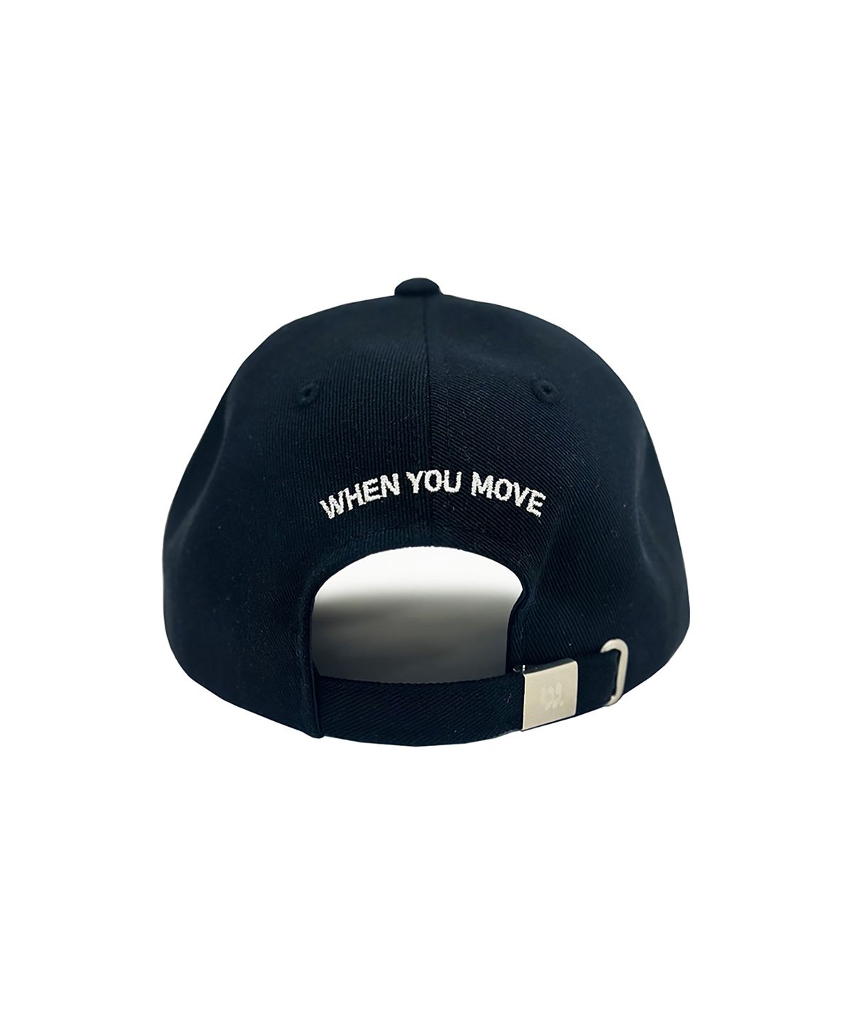 웬유무브(WHEN YOU MOVE) 시그니쳐 심볼 로고 자수 볼캡 블랙