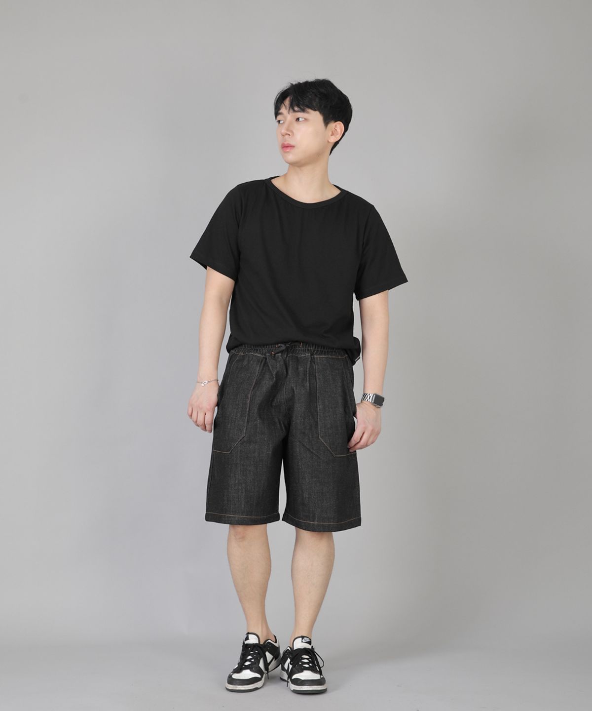 세인트크루(SAINTCREW) 퍼티그쇼츠 EFS-348 블랙데님