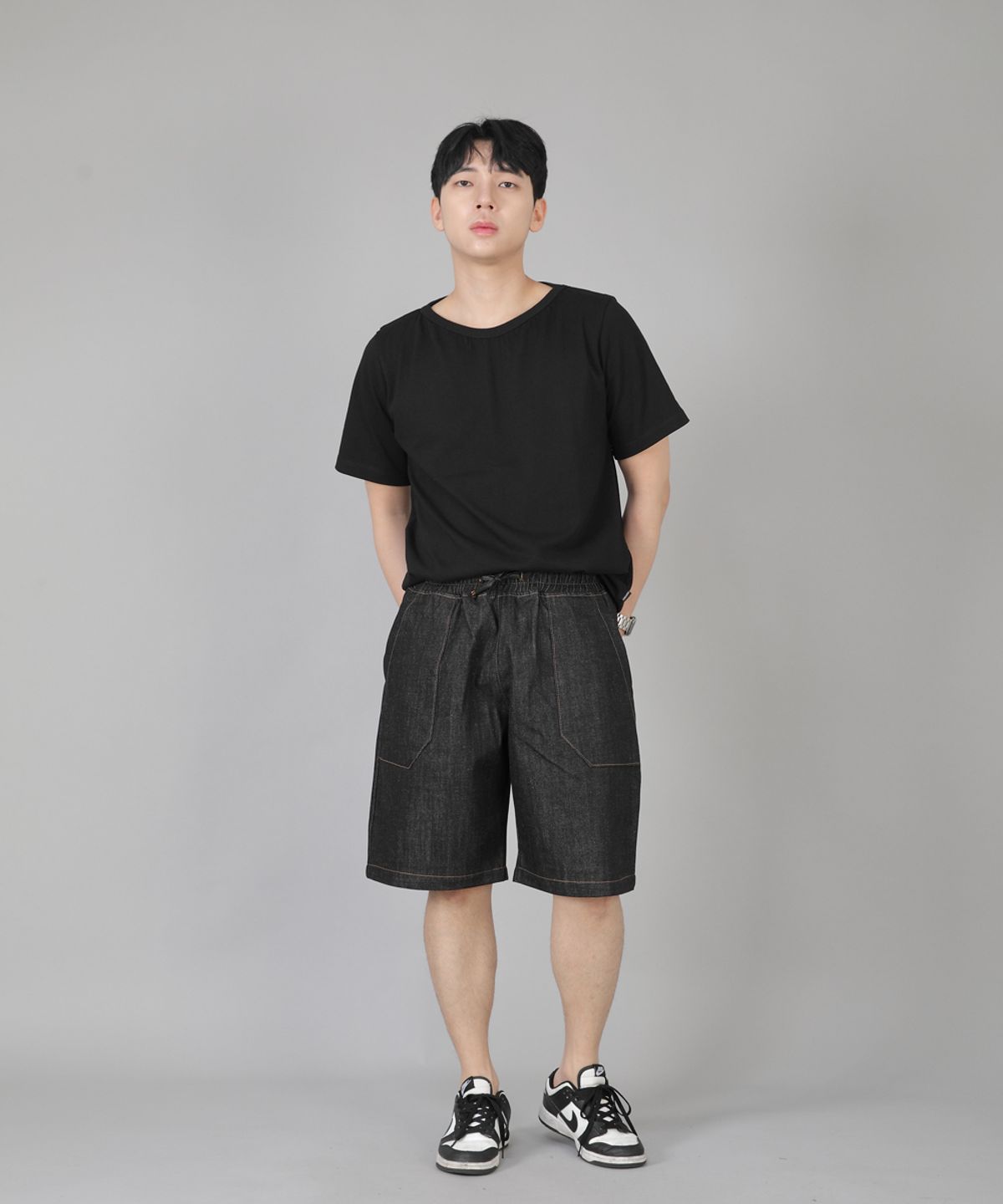 세인트크루(SAINTCREW) 퍼티그쇼츠 EFS-348 블랙데님