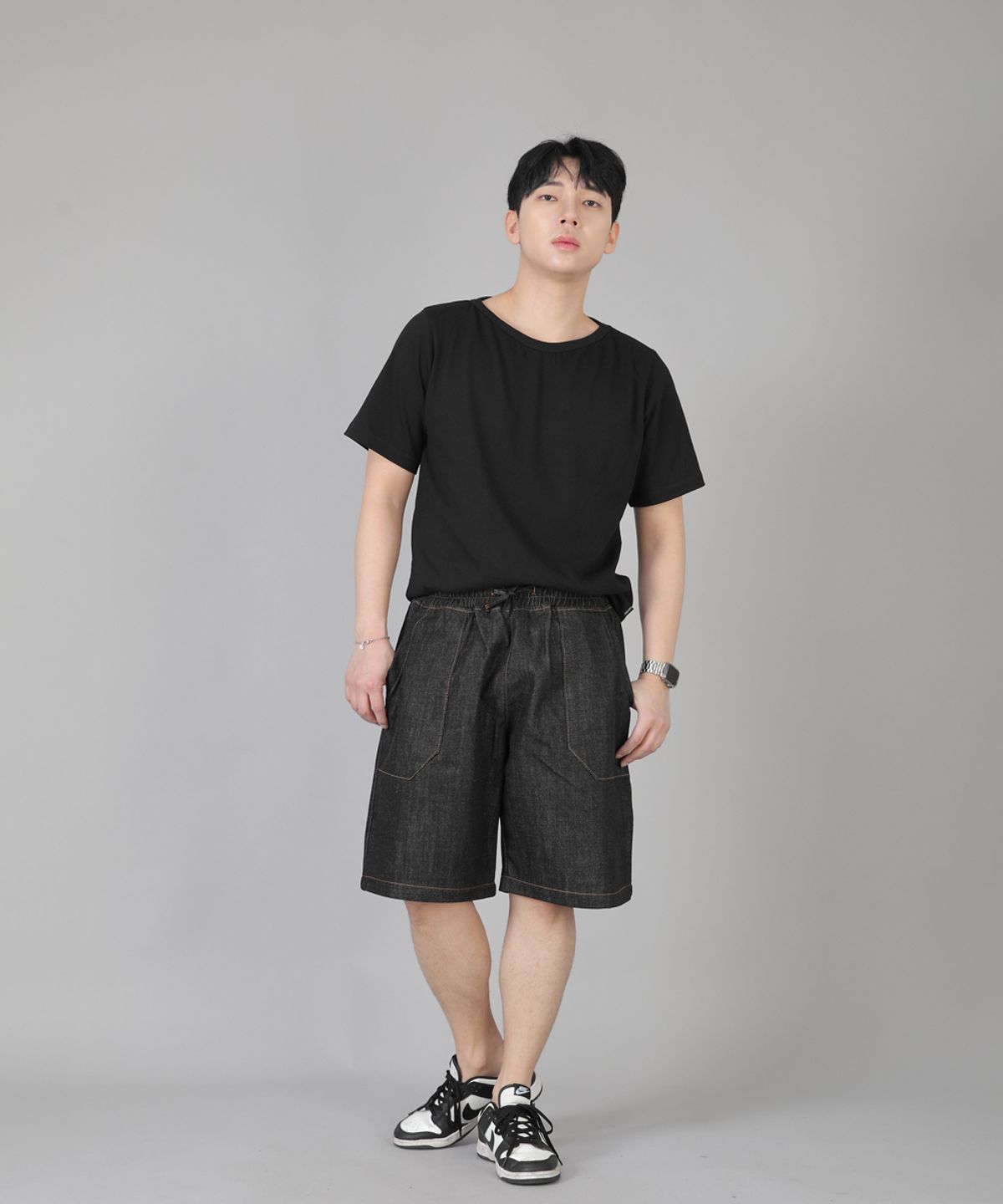 세인트크루(SAINTCREW) 퍼티그쇼츠 EFS-348 블랙데님