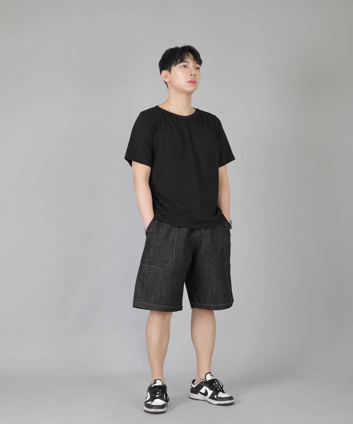 세인트크루(SAINTCREW) 퍼티그쇼츠 EFS-348 블랙데님